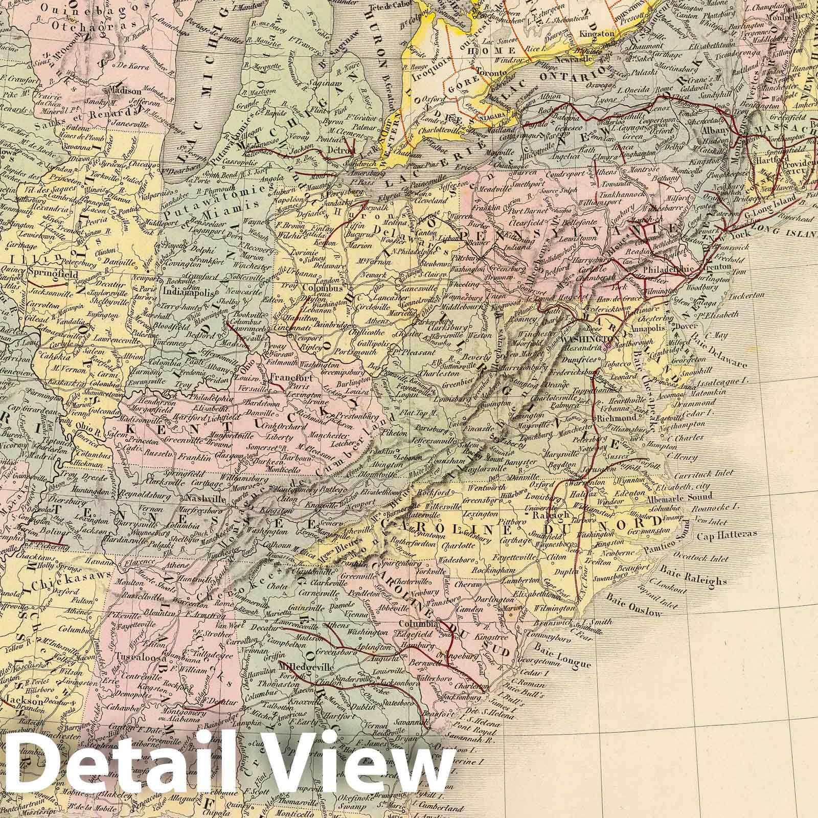 United States, 1850 - Historical Map Print