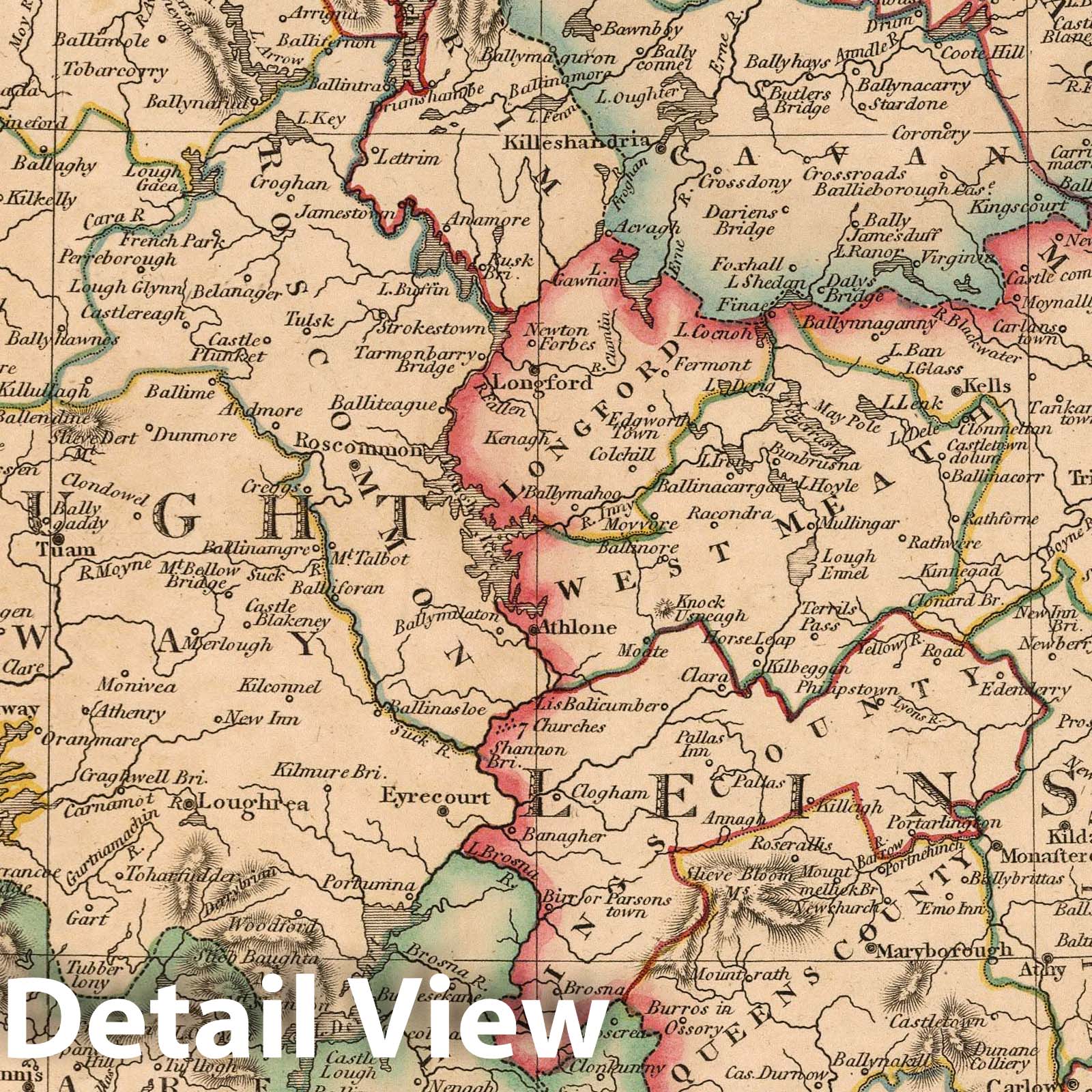 Ireland, 1808 - Historical Map Print from Smith's New General Atlas