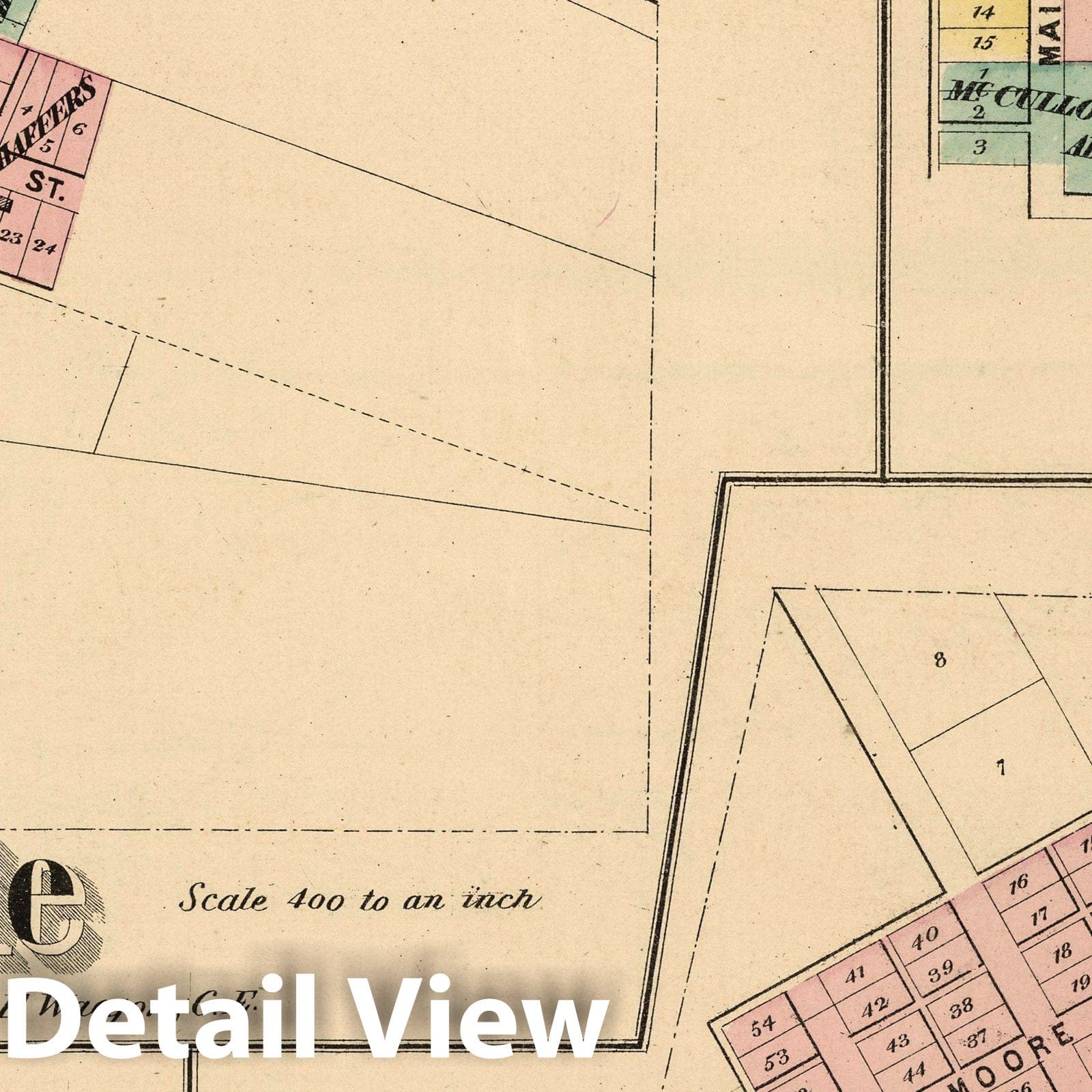 Huntsville, Richland, Zanesfield, and De Graff, Logan County, Ohio - Property Map, 1875