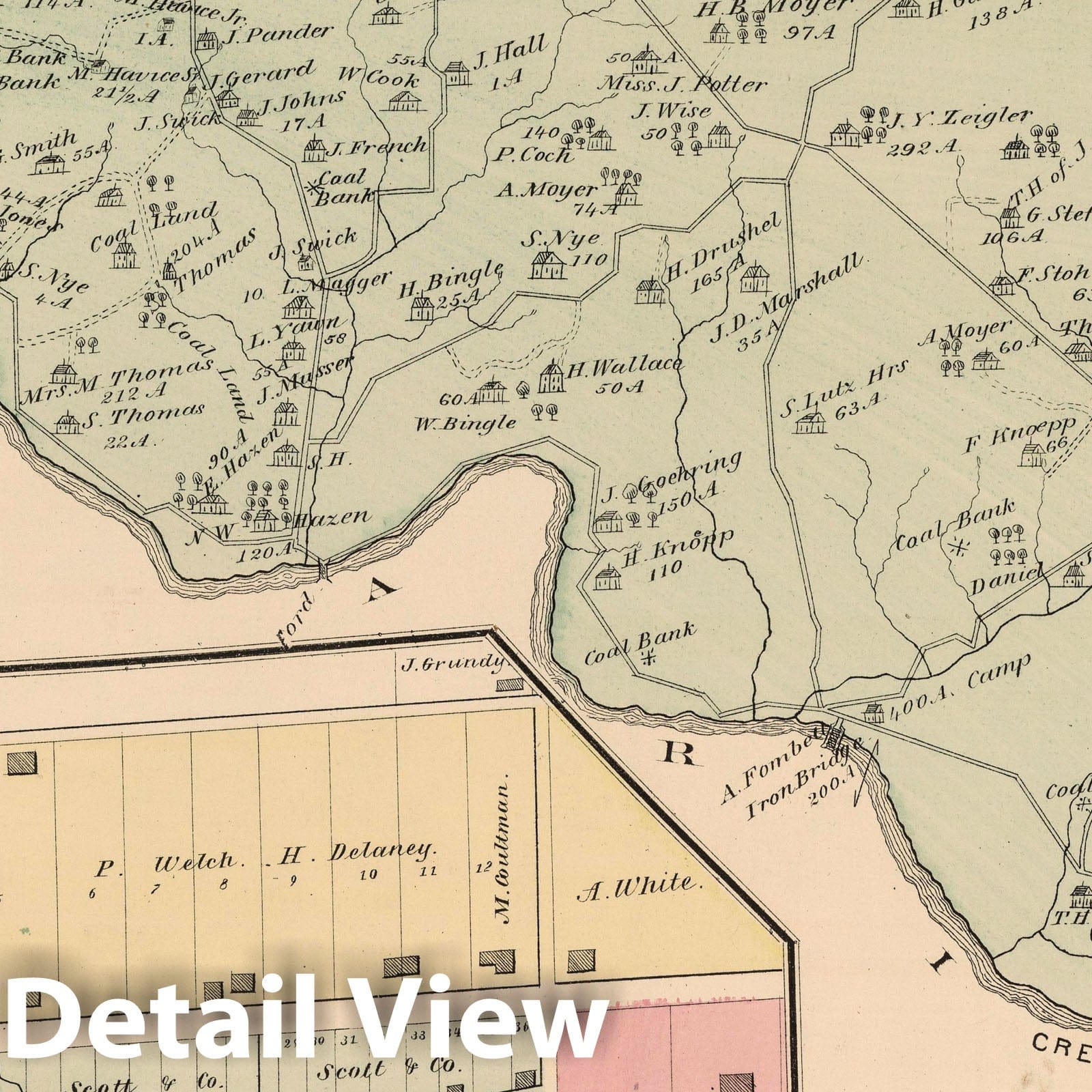 Franklin Township, Beaver County, Pennsylvania - Property Map, 1876