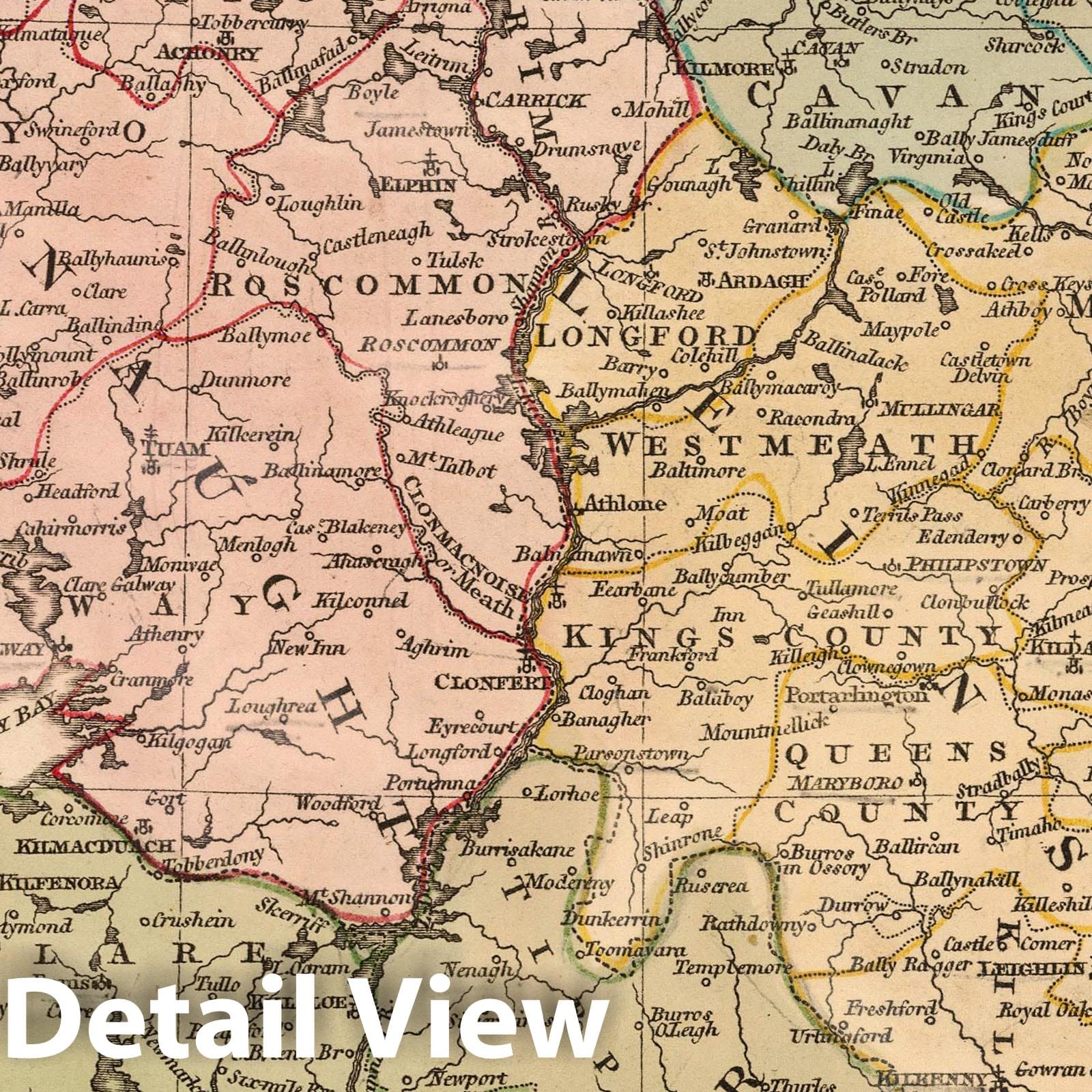 Ireland, 1808 - Historical Map Print