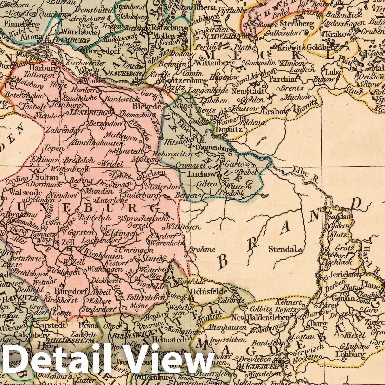 Lower Saxony, Germany 1808 Historical Map Print