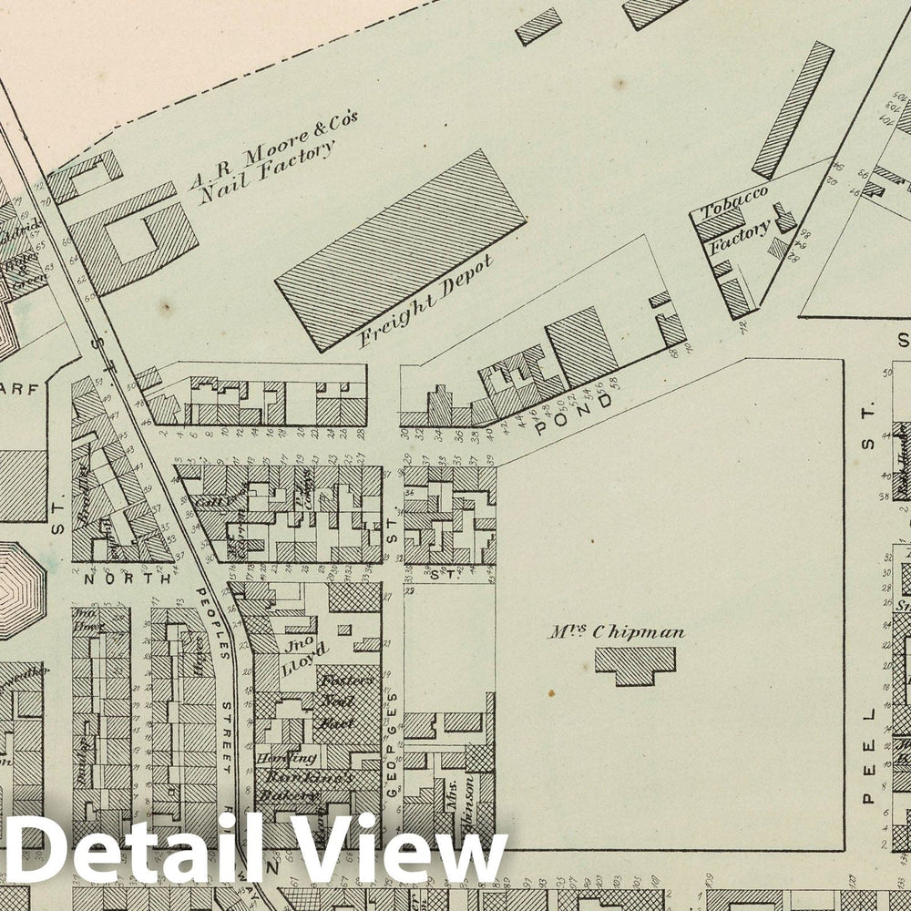 Historic Map : 1875 St. John: Kings Ward. (New Brunswick). - Vintage Wall Art