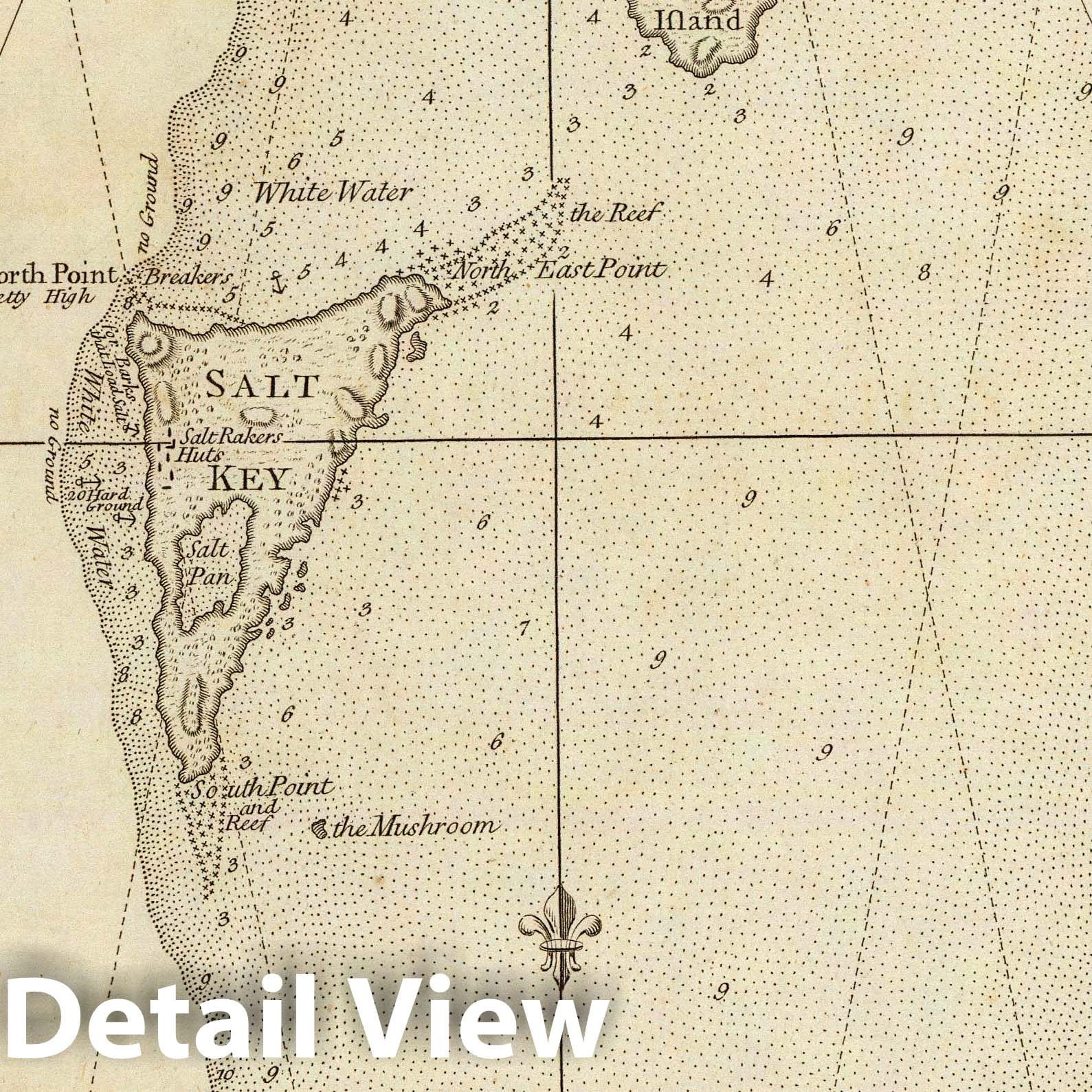 Historic Map : 1775 Turks Islands. - Vintage Wall Art