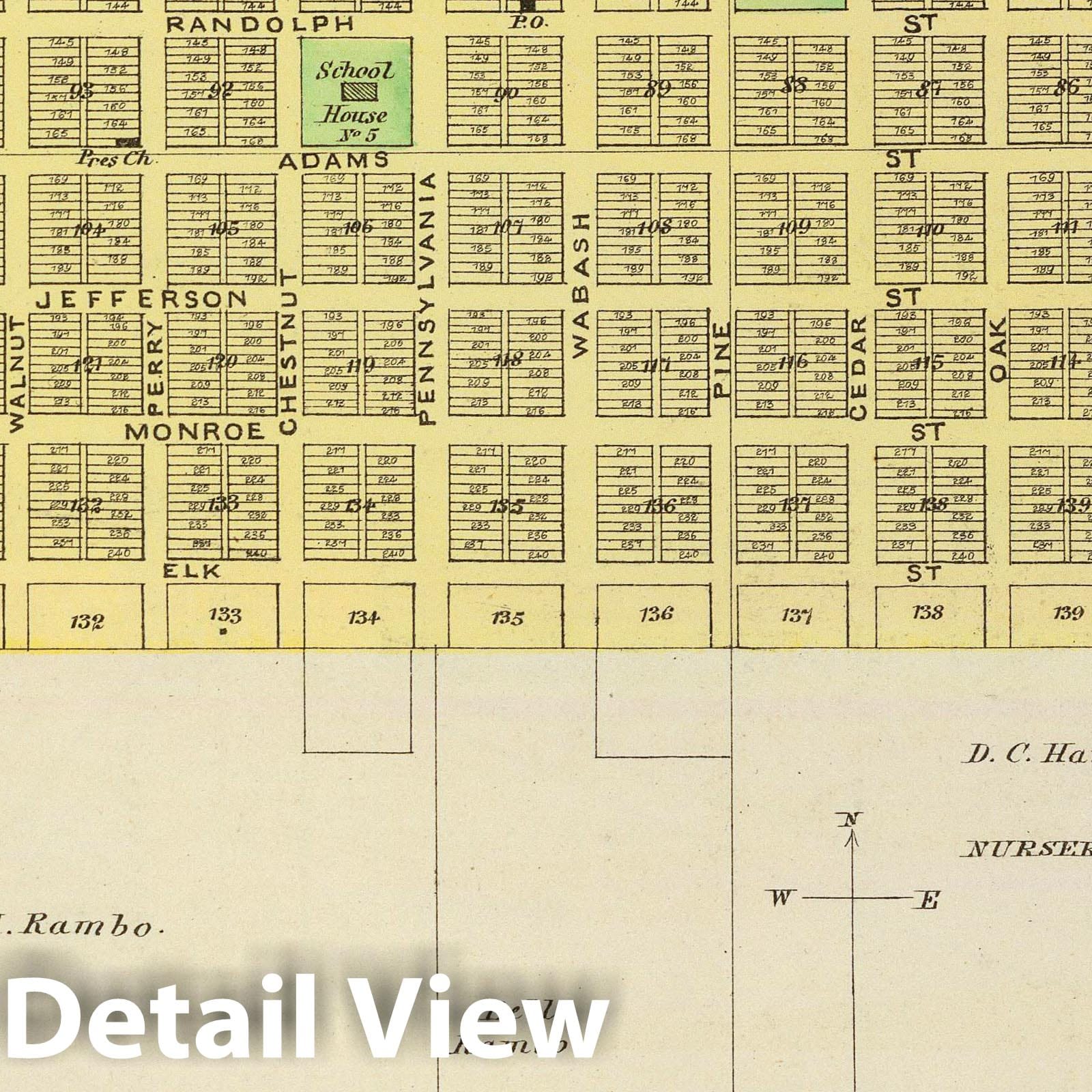 Howard and Grenola, Elk County, Kansas - Military Map, 1887