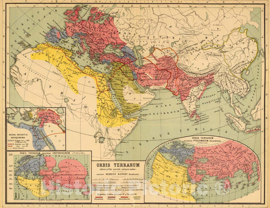 Historic Map : Classical Atlas - 1903 Orbis terrarum altero p. Chr. saeculo antiquis notus. - Vintage Wall Art