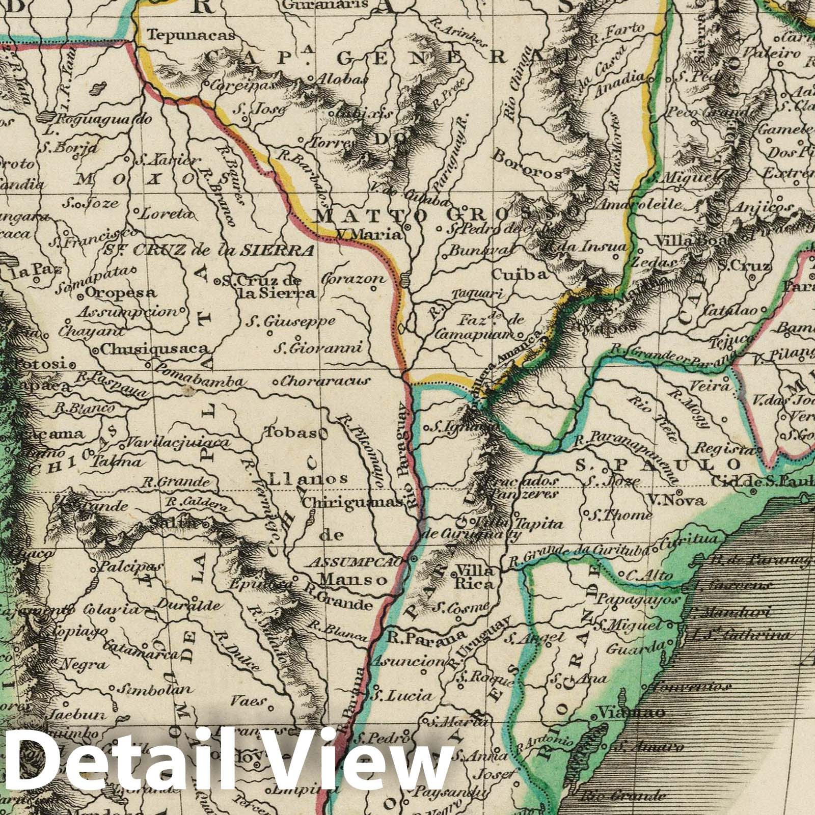 South America, 1824 - Historical Map Print