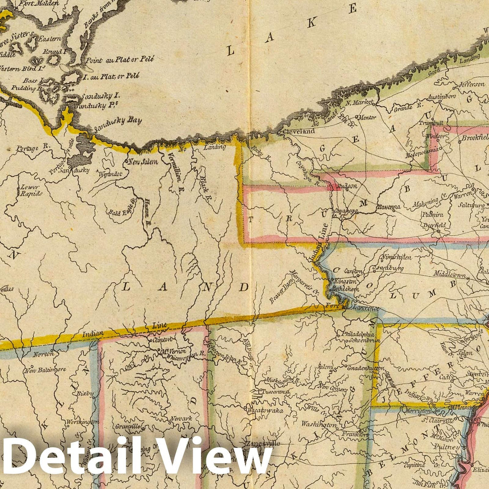 Historic Map : 1814 State of Ohio. - Vintage Wall Art