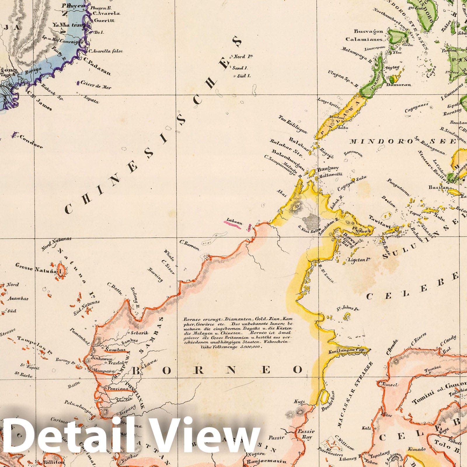 East Indies, Indonesia, and Philippines 1855 Historical Map Print