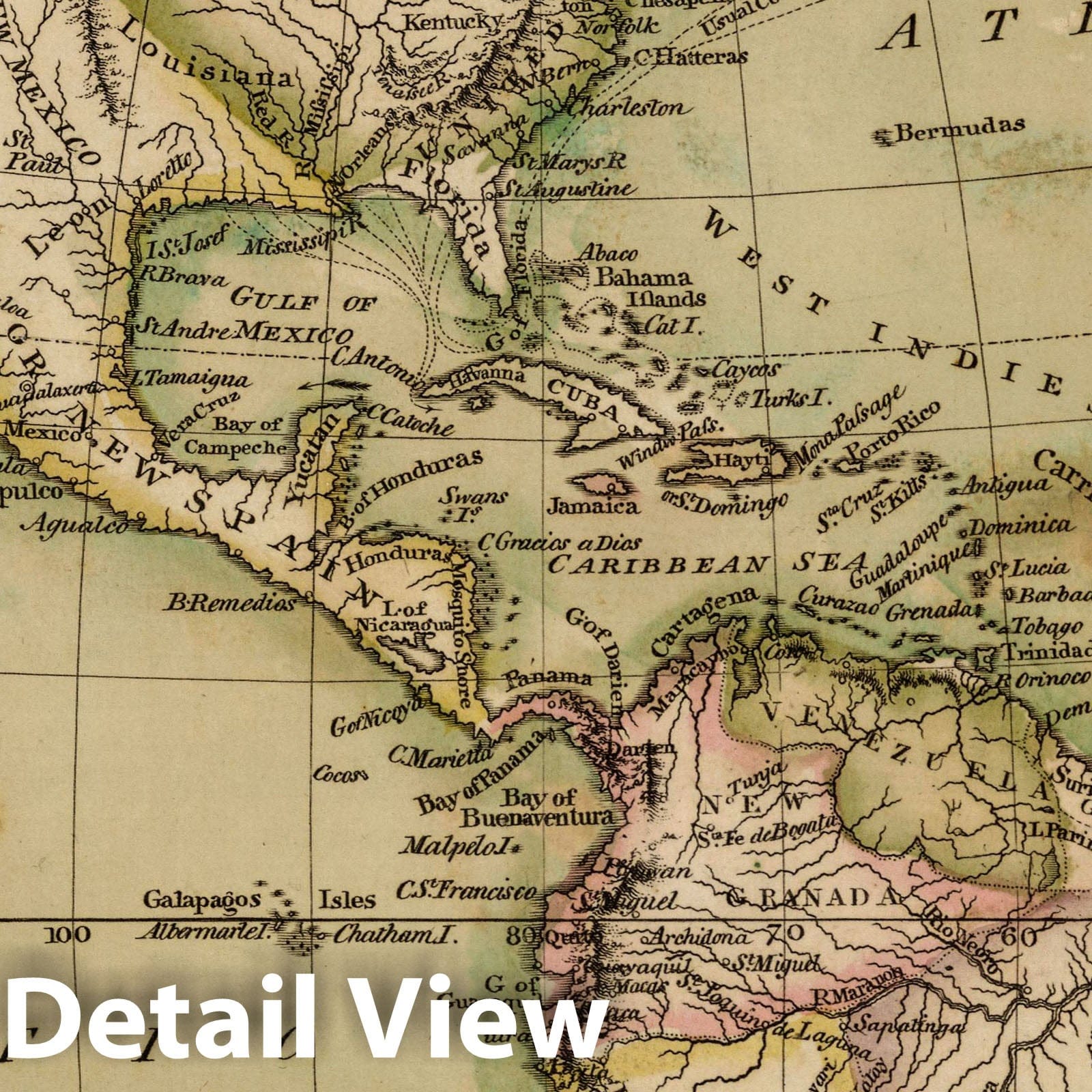 Historic Map : School Atlas - 1814 America - Vintage Wall Art