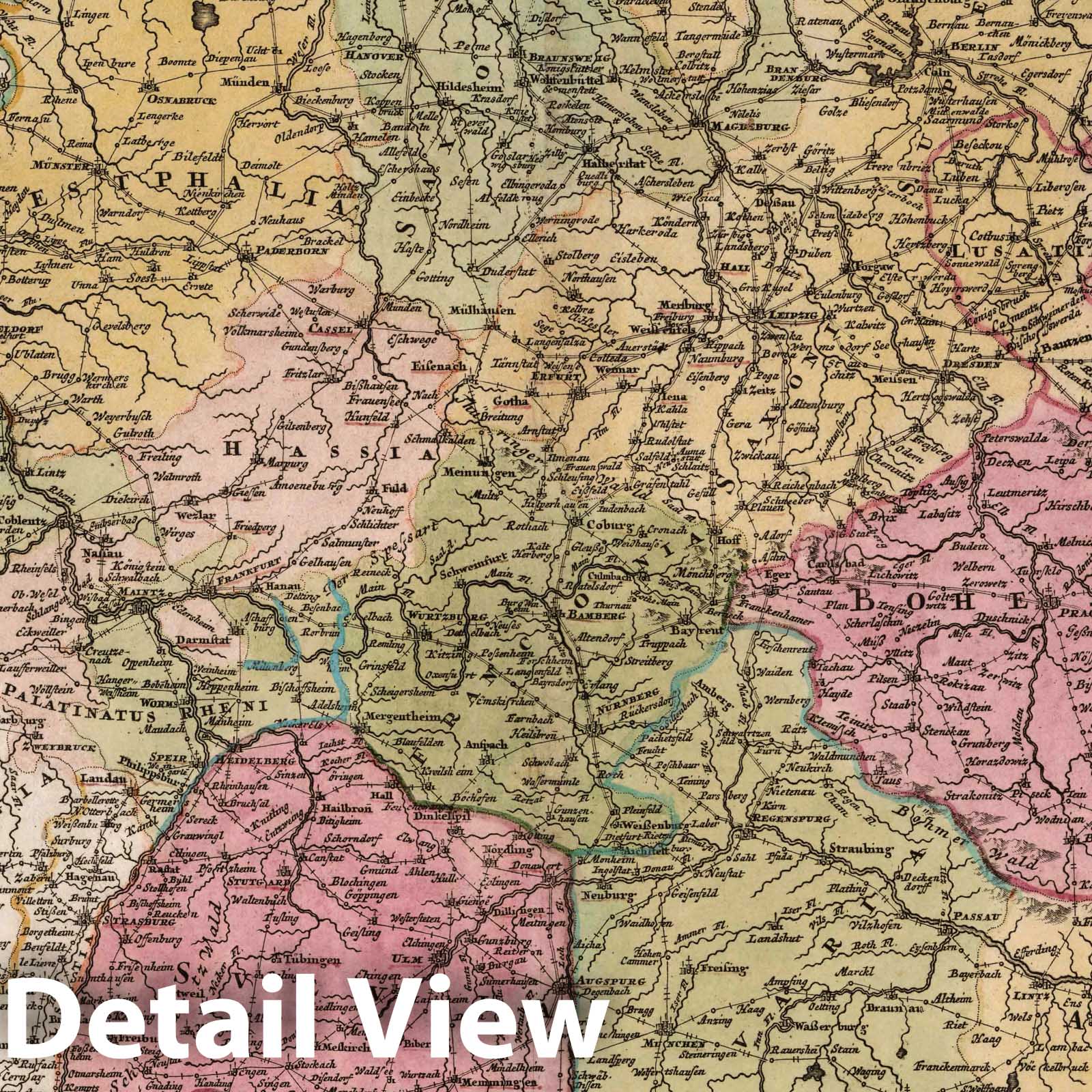 Germany and Switzerland, 1788 - Historical Map Print
