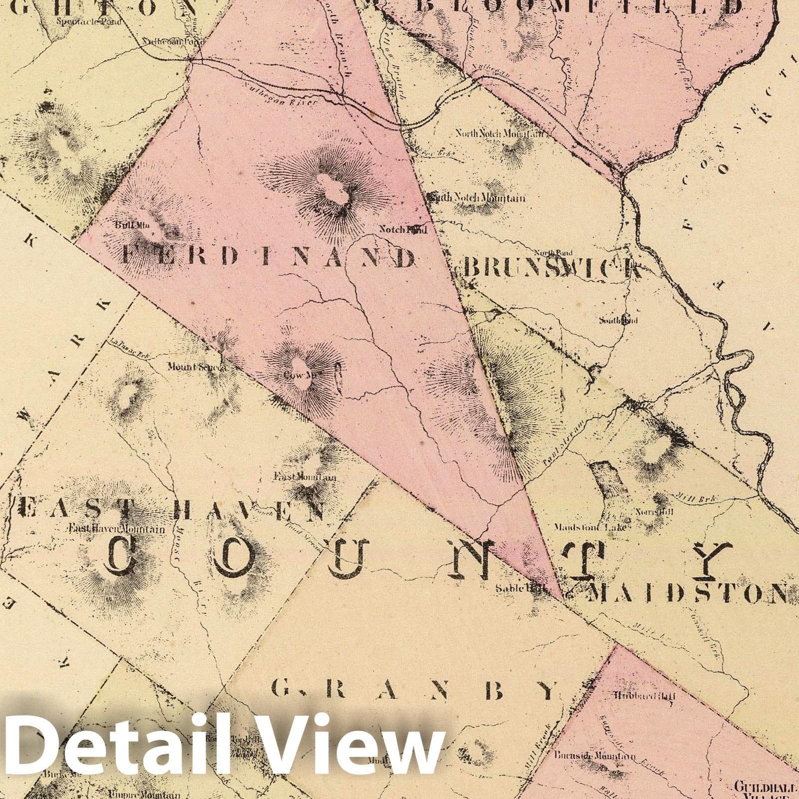 Essex County, Vermont 1876 Historical Map Print