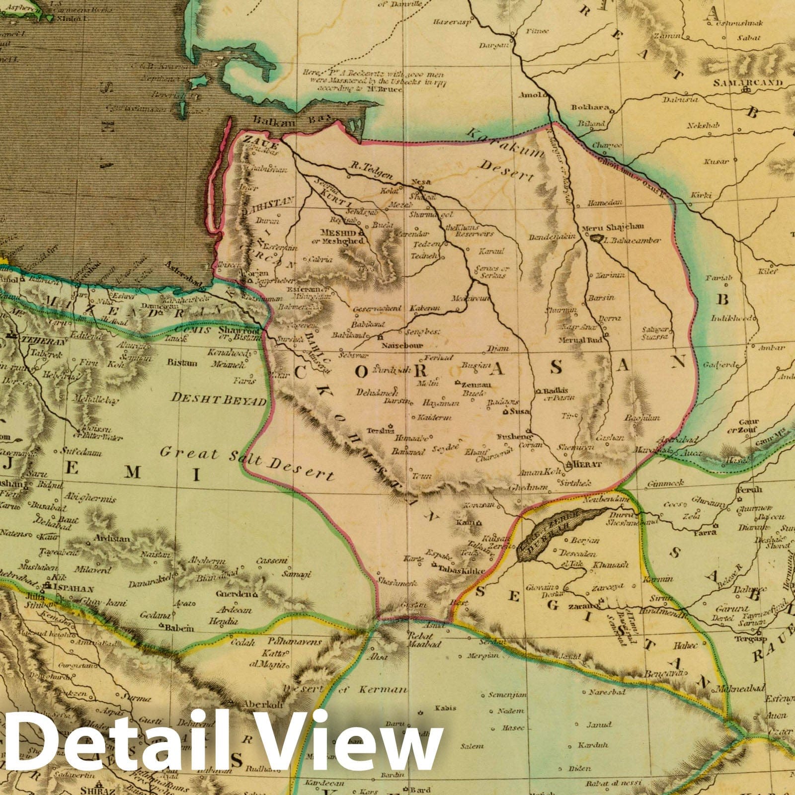 Persia, 1831 - Historical Map Print from The Edinburgh Atlas