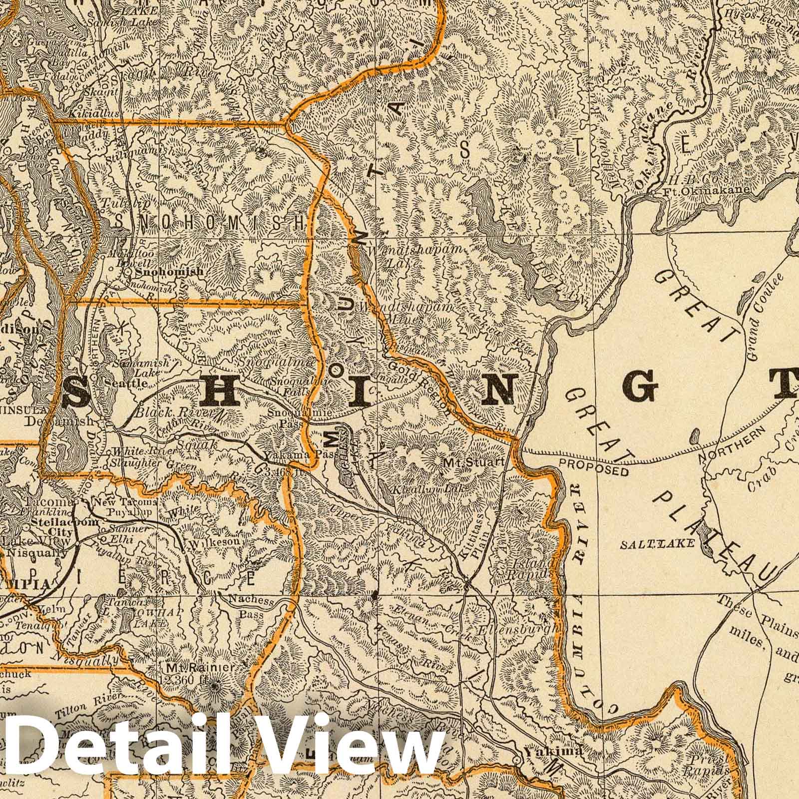 Washington - Railroad Map, 1879 - Rand McNally & Co. Business Atlas