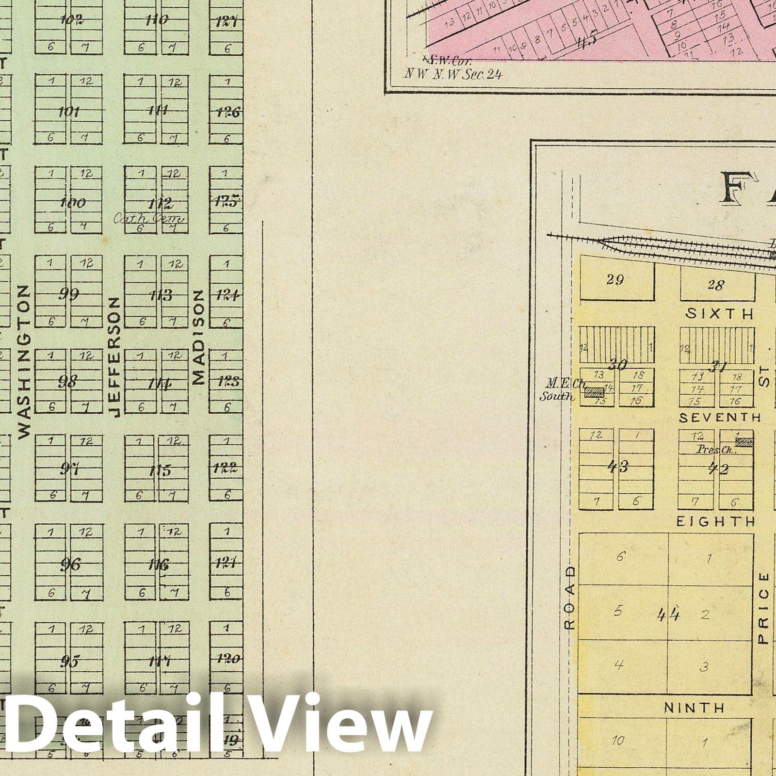 Kickapoo, Linwood, Fairmount, Reno, Lenape, Fall Leaf and Jarbalo, Leavenworth County, Kansas - 1887 Historical Map Print