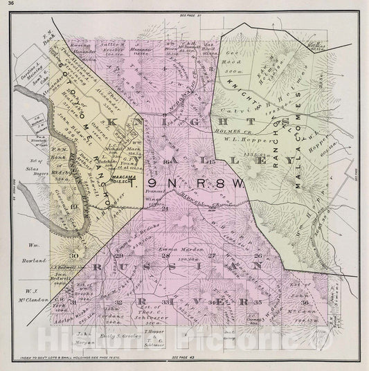 Historic Map : 1898 9 N, 8 W. - Vintage Wall Art