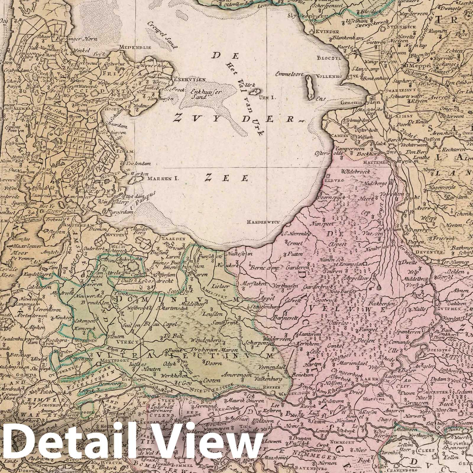 Belgium and Netherlands 1748 Historical Map Reproduction
