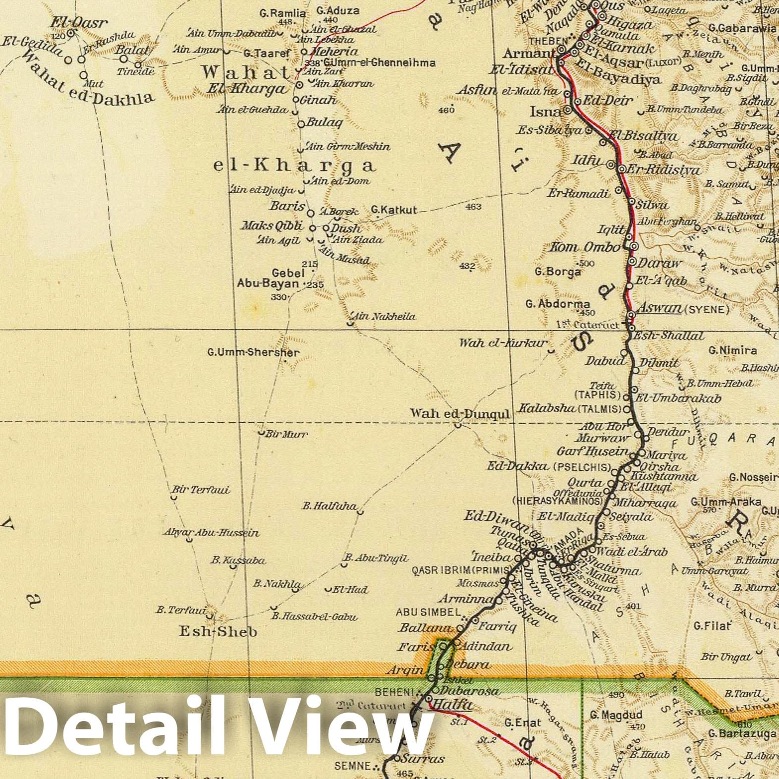 Egypt 1929 Historical Map Print - Atlas Reproduction