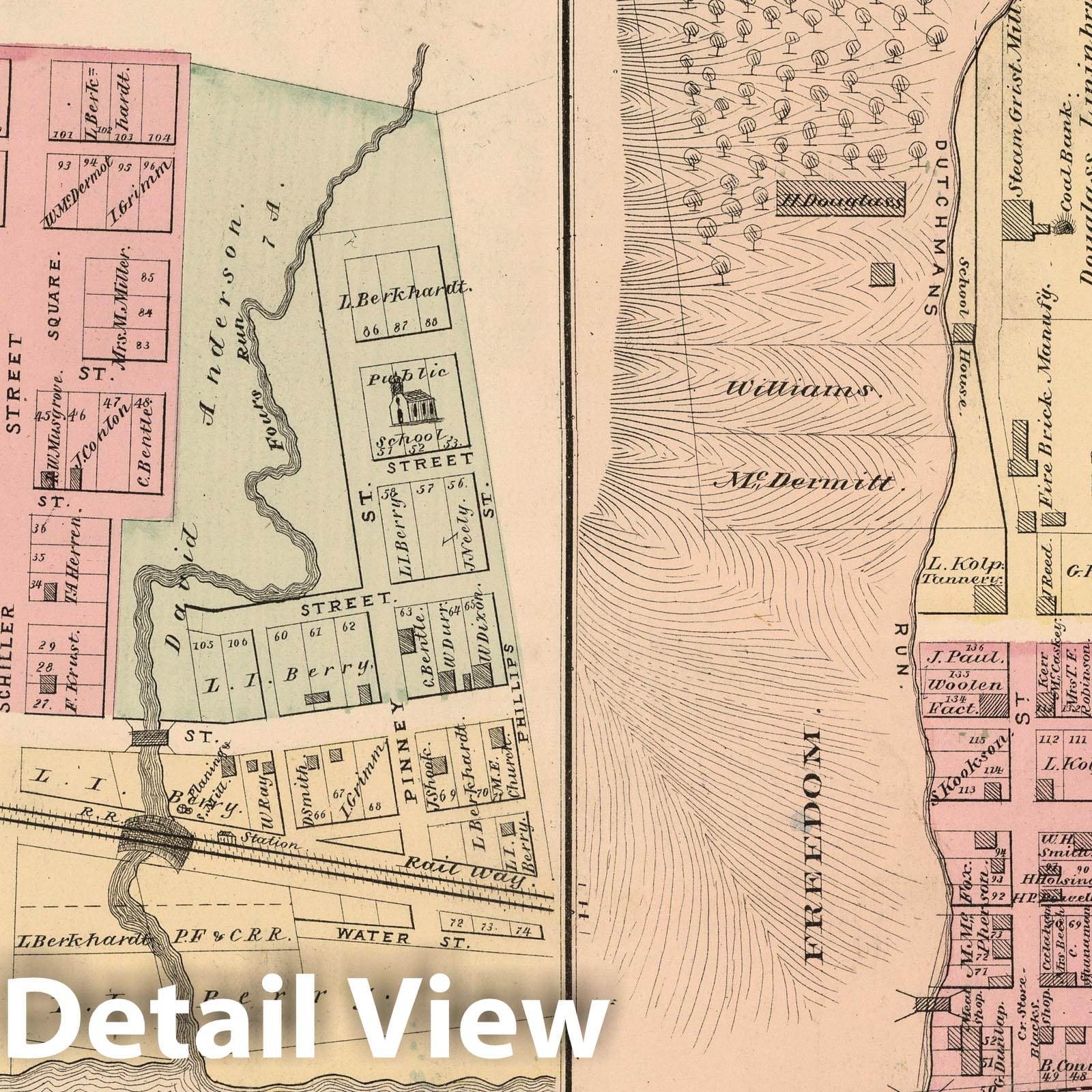 Economy Township and St. Clair, Beaver County, Pennsylvania - Property Map, 1876