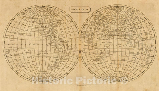 Historic Map : 1812 The World : Vintage Wall Art