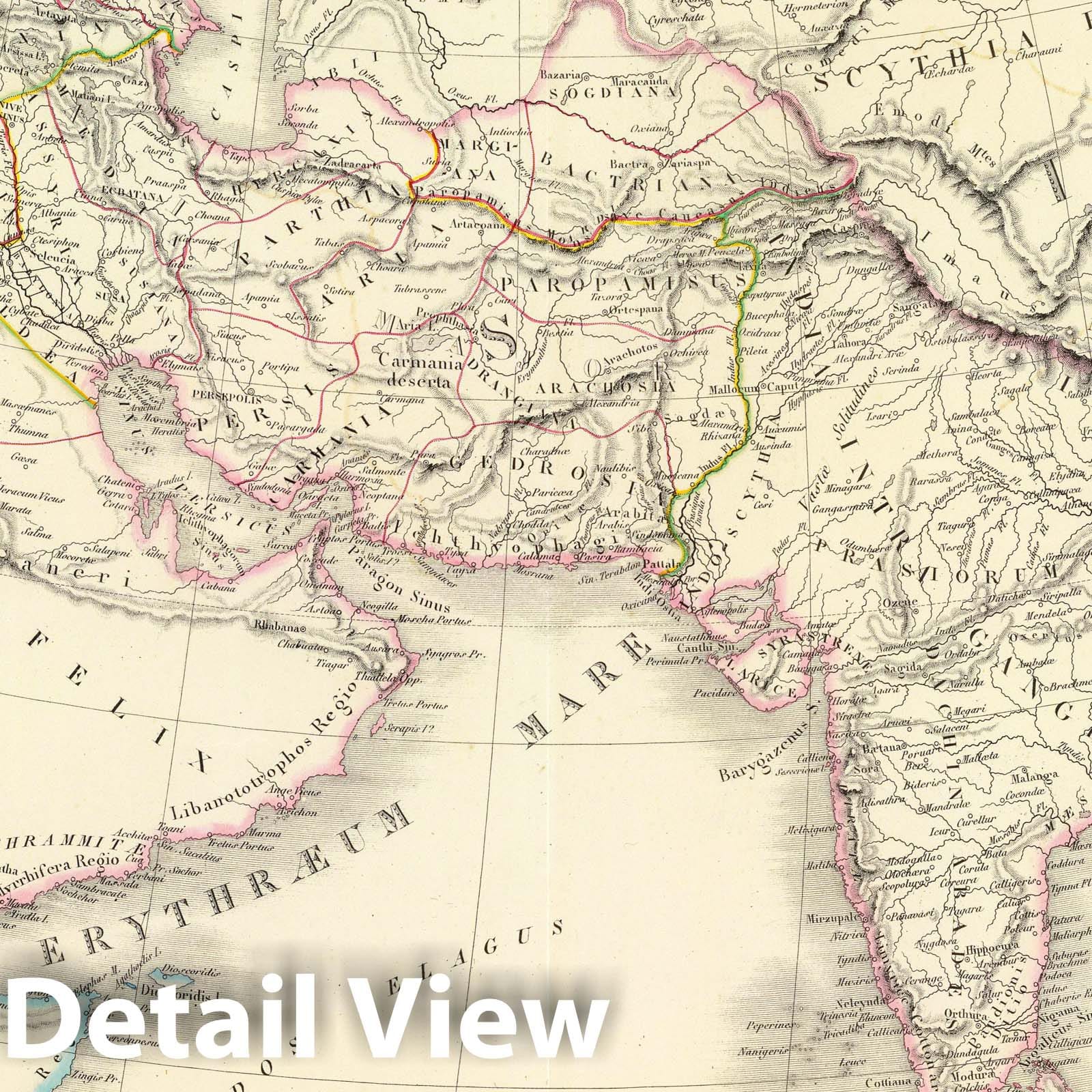 Ancient Asia, 1848 - Historical Map Print