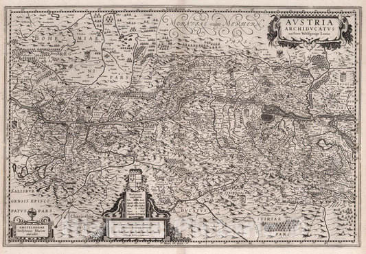 Historic Map : Austria, 1630 Austria Archiducatus. , Vintage Wall Art