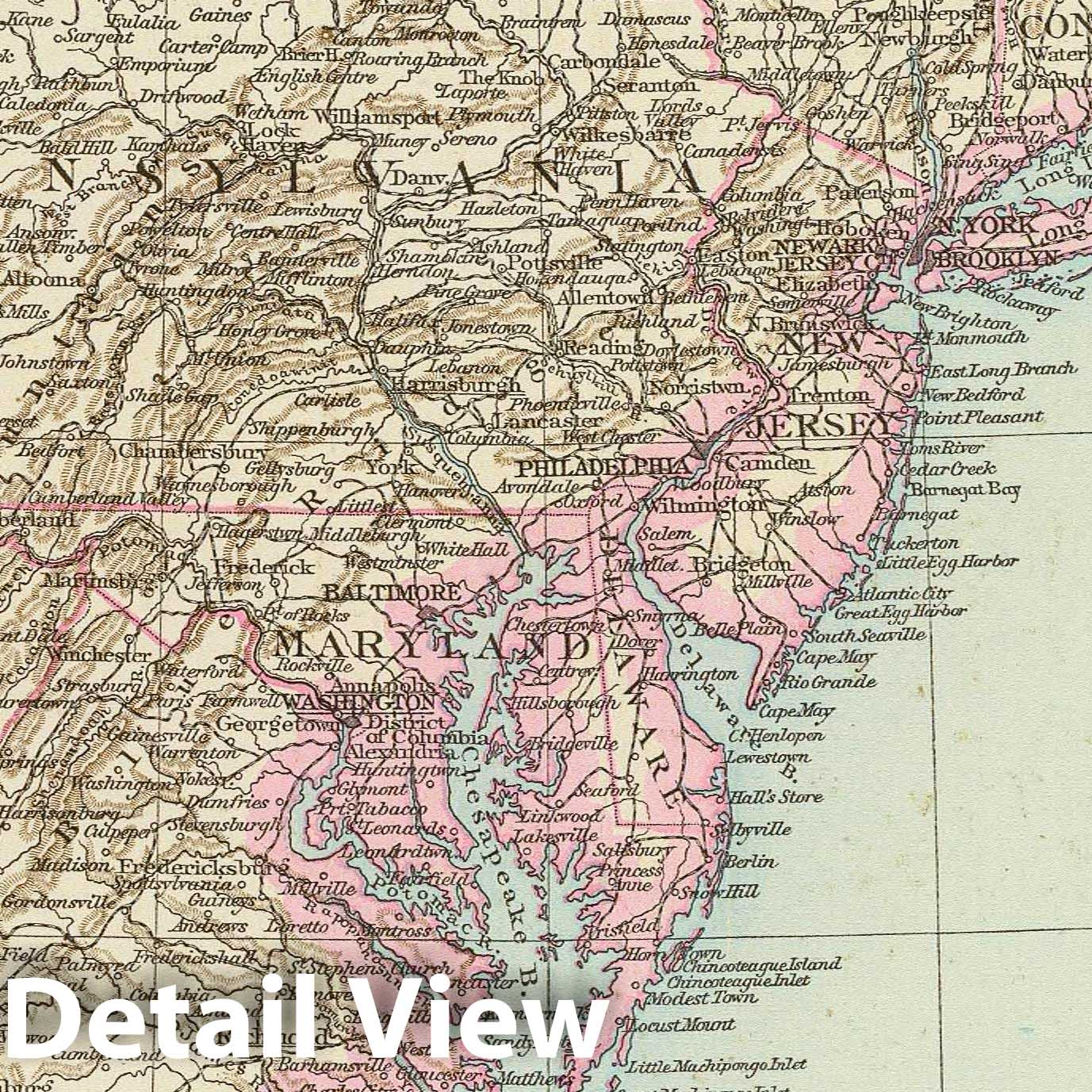 Northeastern United States - Railroad Map, 1881 - Historical Map Print