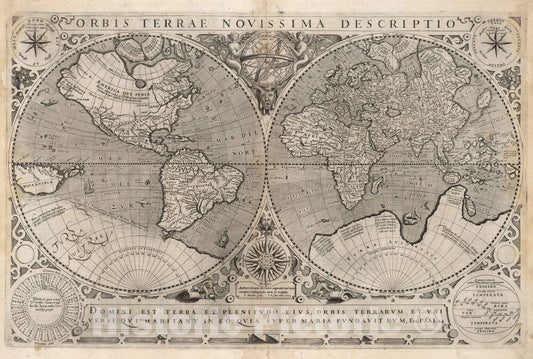 Historic Map : National Atlas - 1632 Orbis Terrae Novissima Descriptio. - Vintage Wall Art