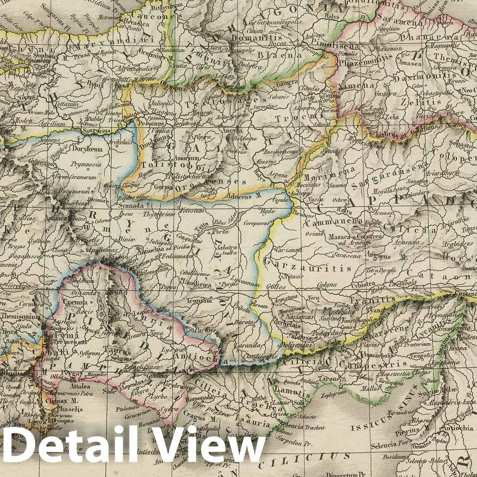 Asia Minor at Caesar's Time, 1826 - Historical Map Reproduction