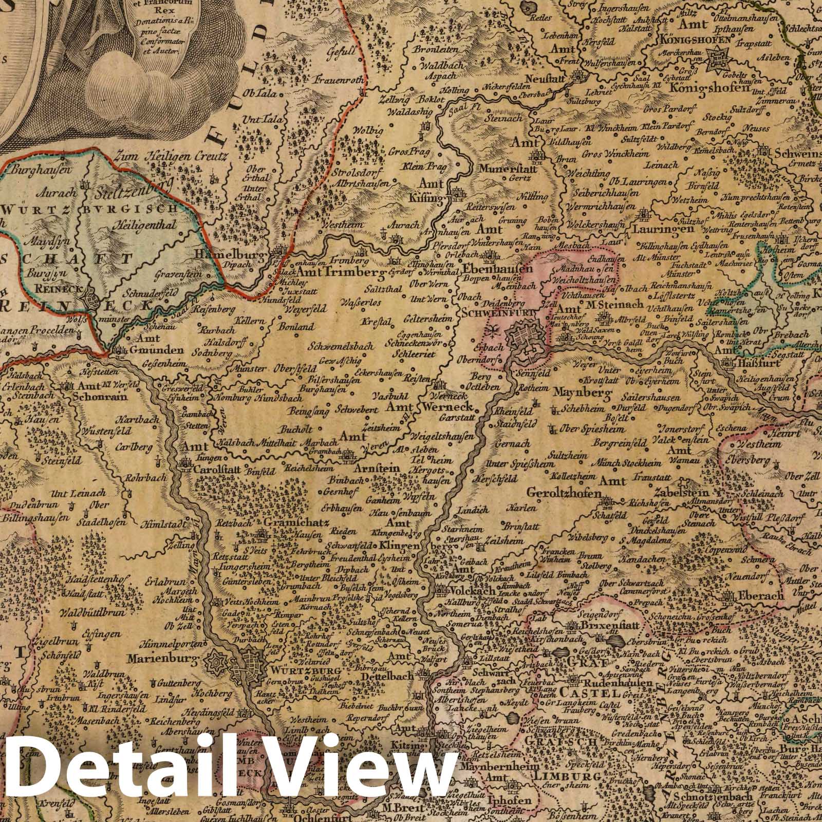 Eastern Franconia and Wurzburg, 1788 - Historical Map Print