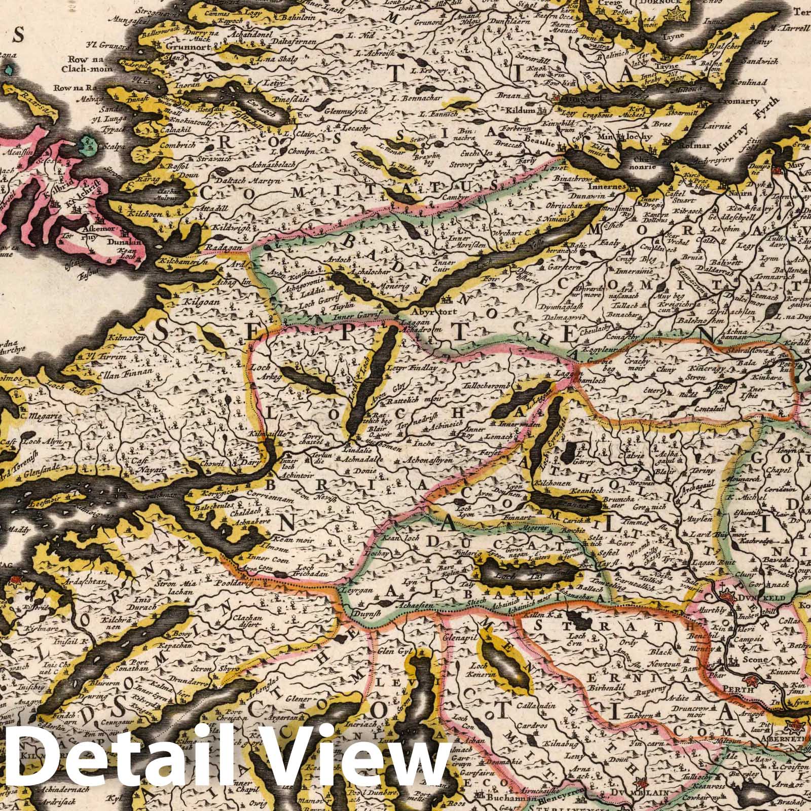 Scotland, 1682 - Historical Map Print by Frederick de Wit
