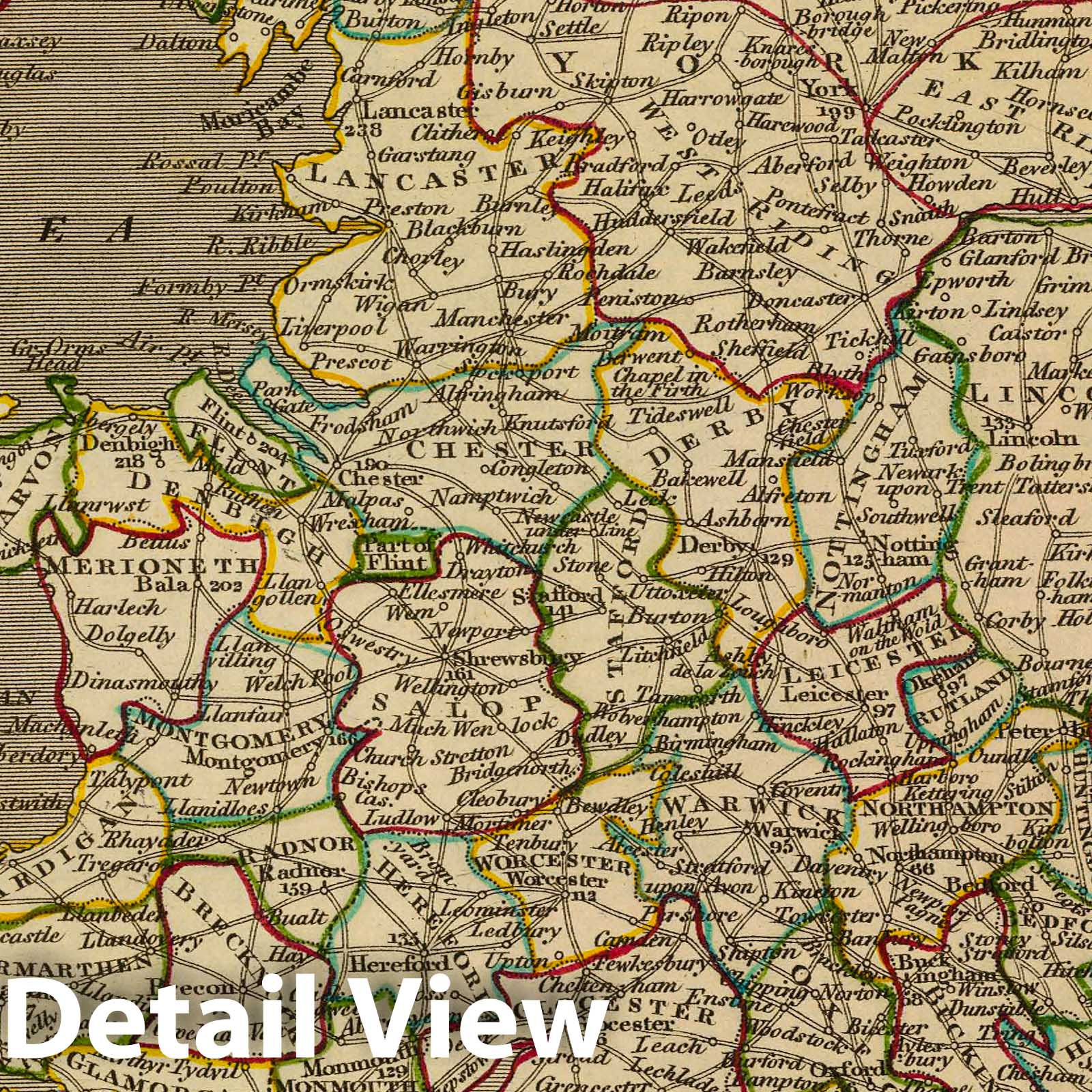 England and Wales - Road Map, 1813 - Historical Map Print