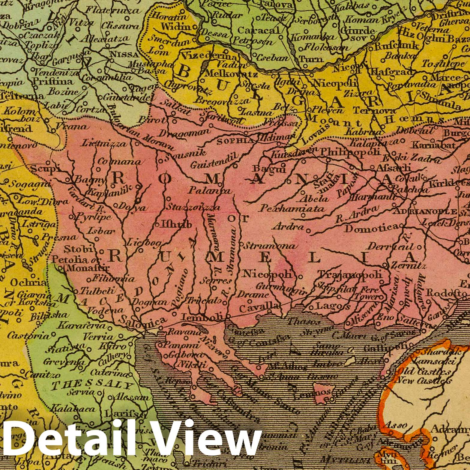 Turkey in Europe, 1811 - Historical Map Print
