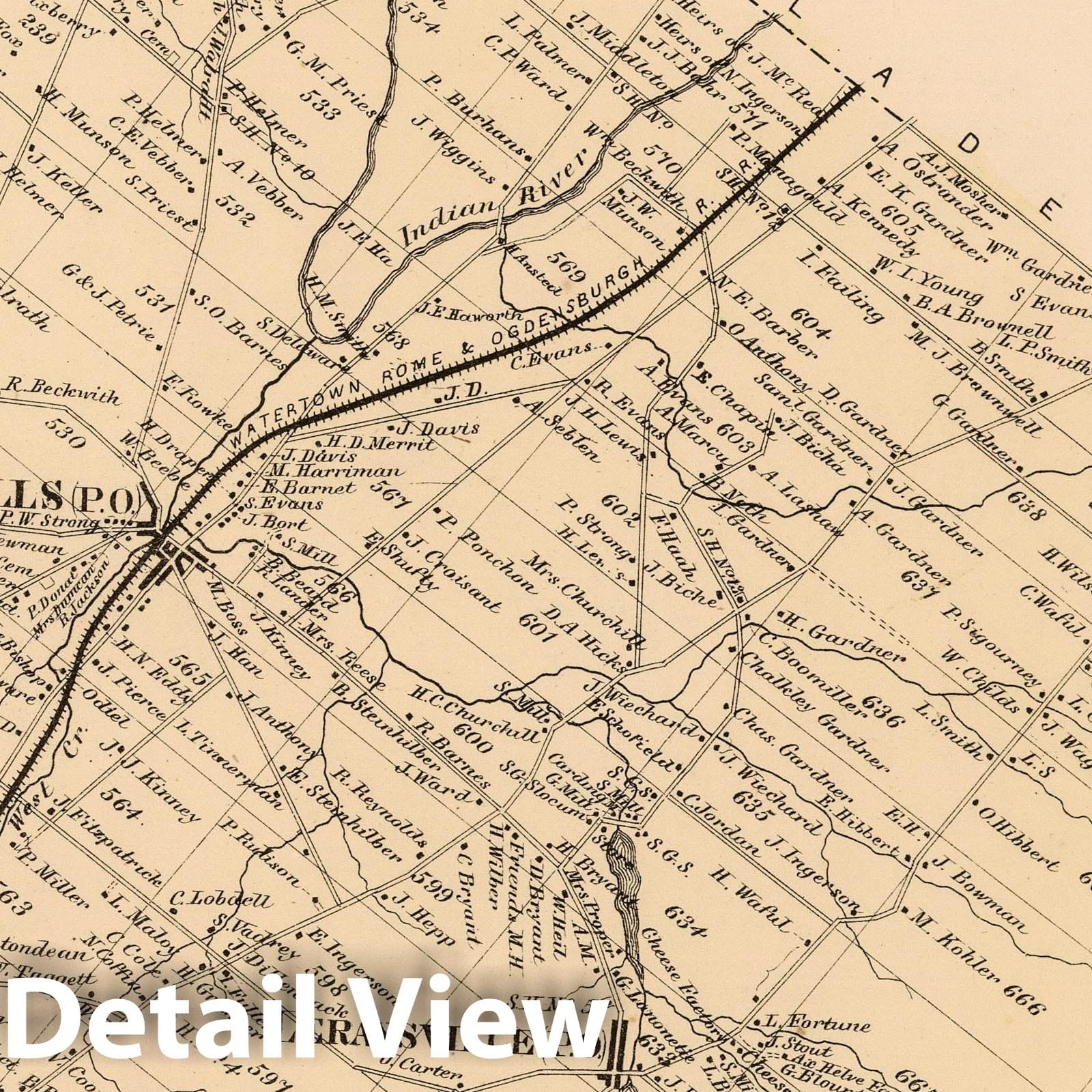 Leray, Jefferson County, New York - Property Map, 1864