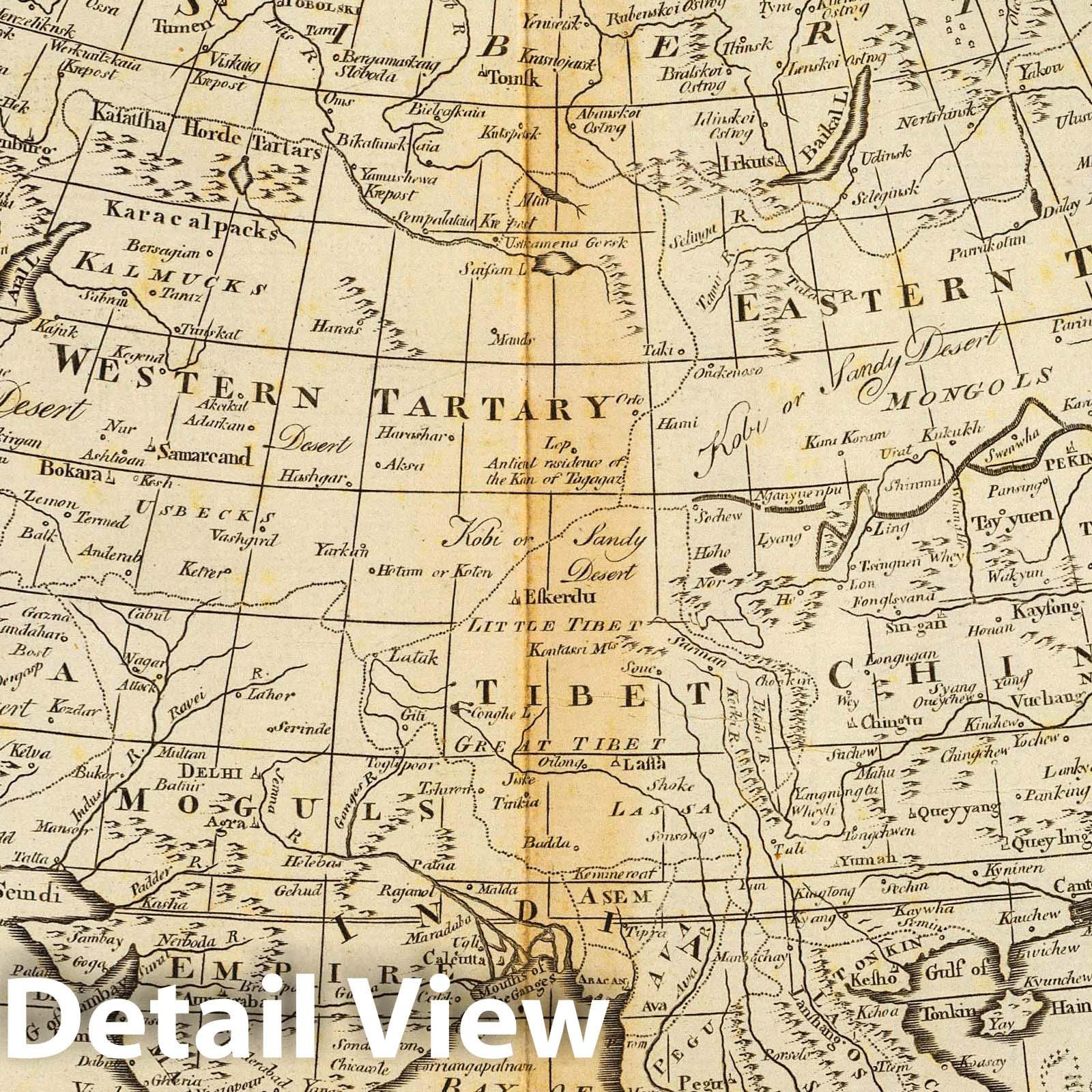 Asia, According to the best Authorities - 1796 Historical Map Print
