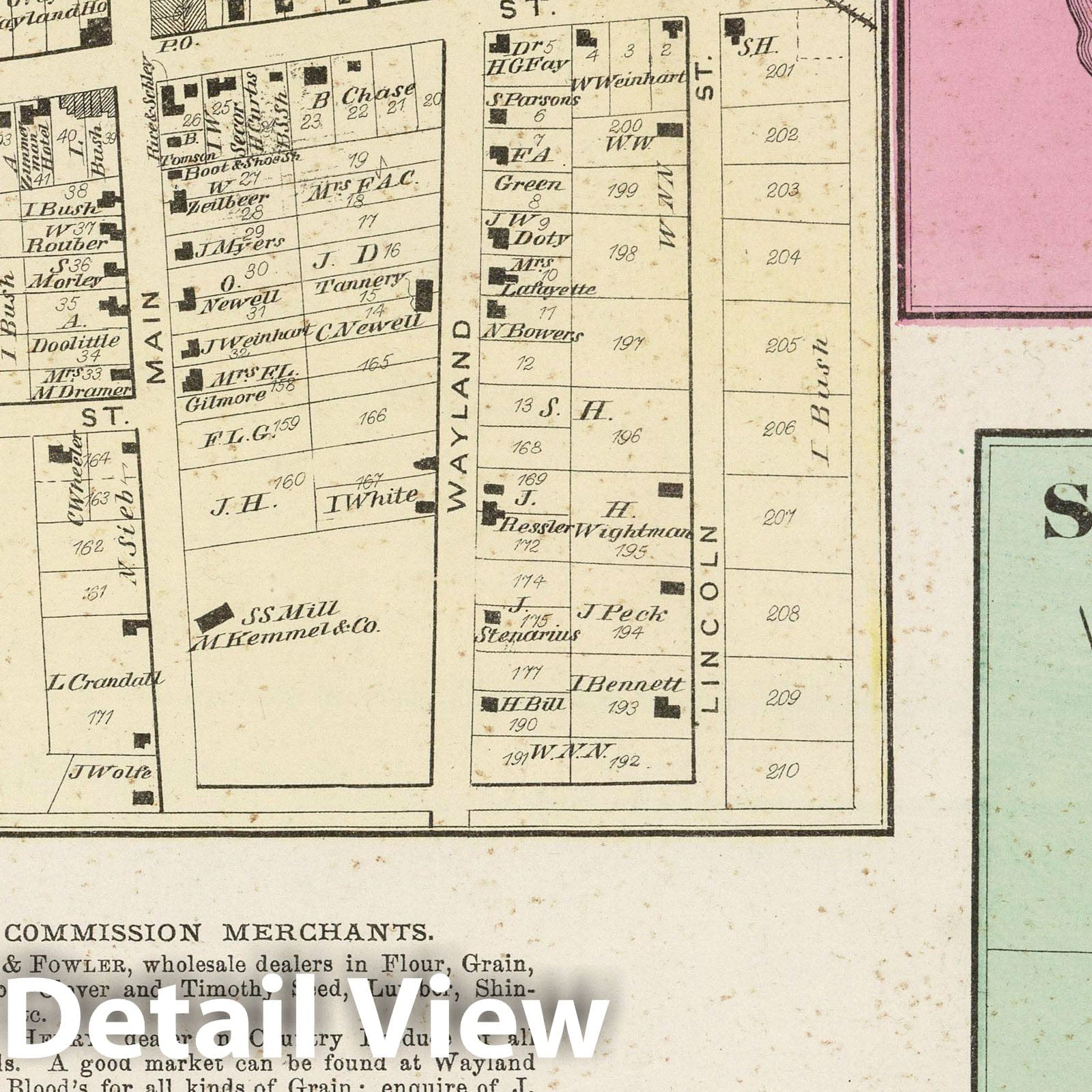 Wayland, Rathboneville, South Addison, Steuben County, New York 1873 Cadastral Map Print