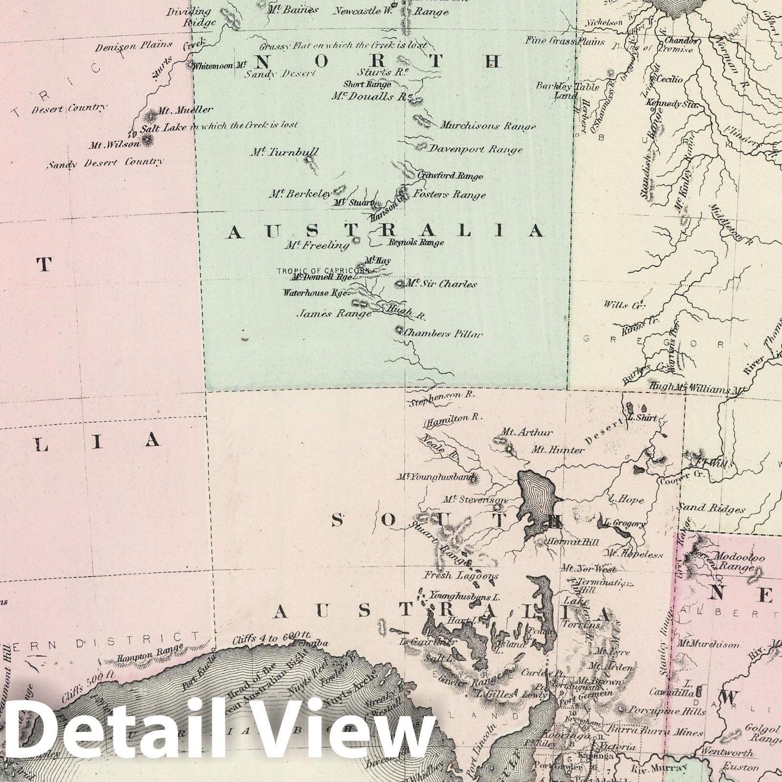Australia - Railroad Map, 1878 - Historical Map Print