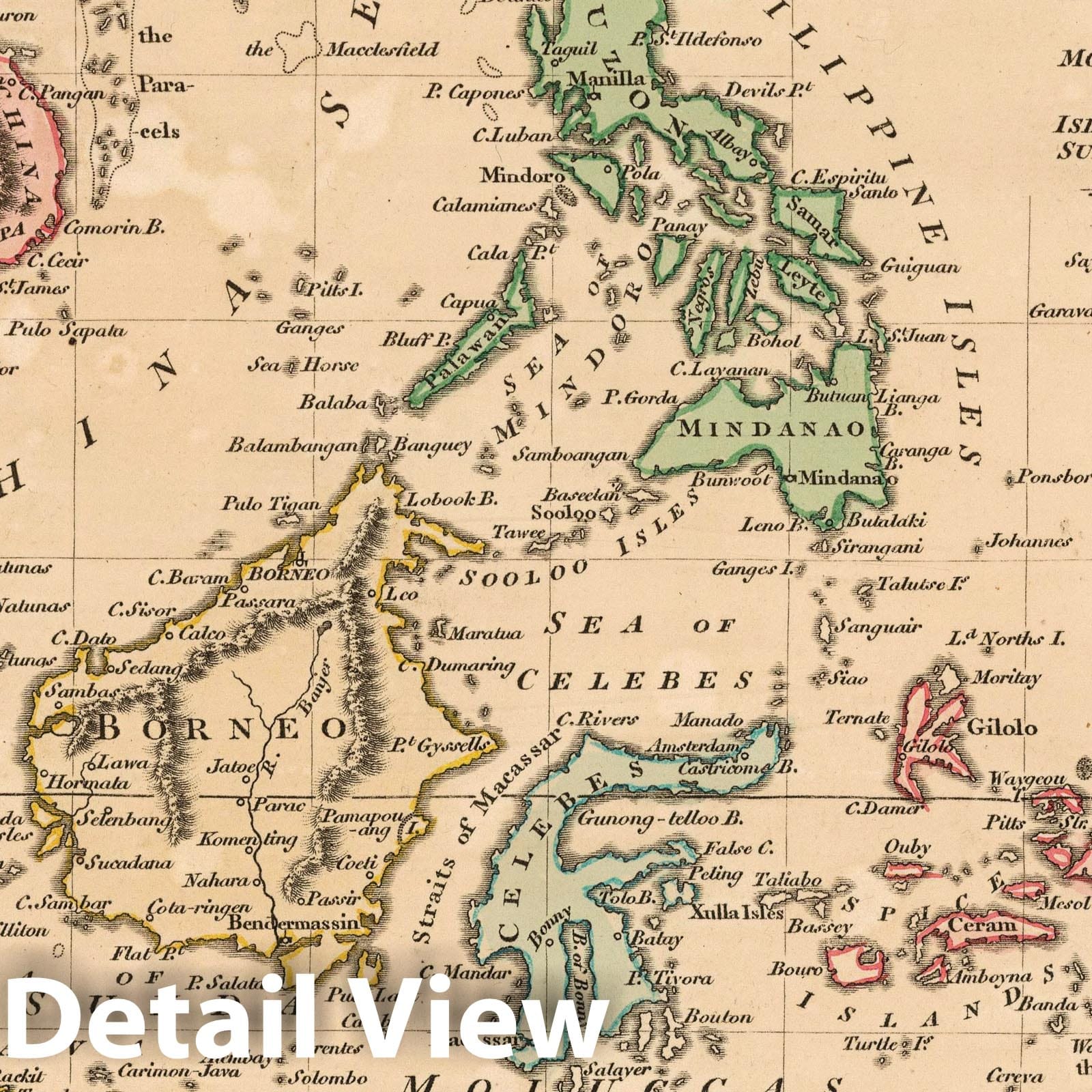 East Indies with Channels between India, China and New Holland, 1806 - Historical Map Print