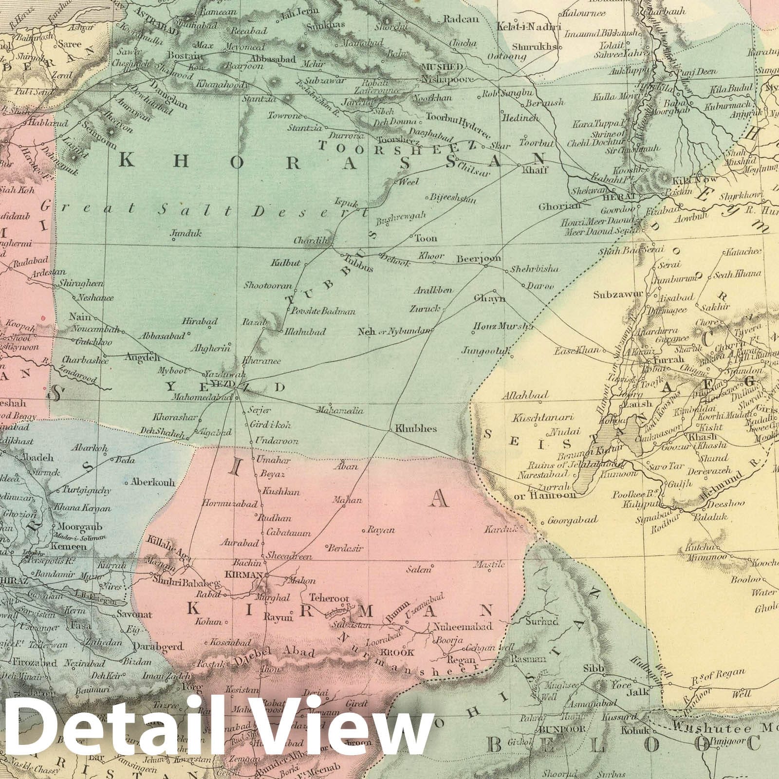 Persia and Afghanistan, 1854 - Historical Map Print