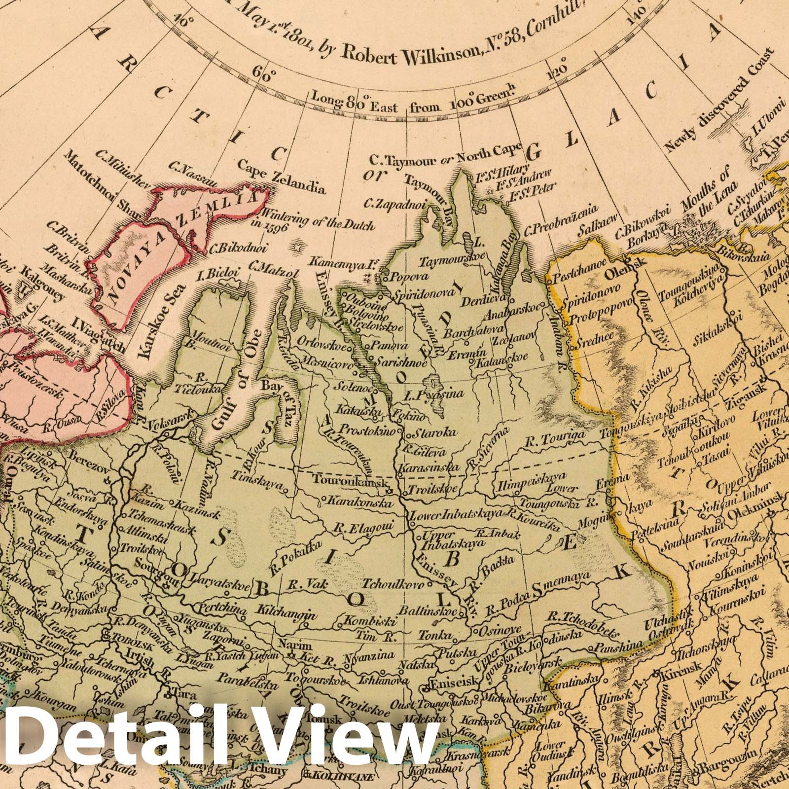 The Russian Empire in Europe and Asia, 1801 - Historical Map Print