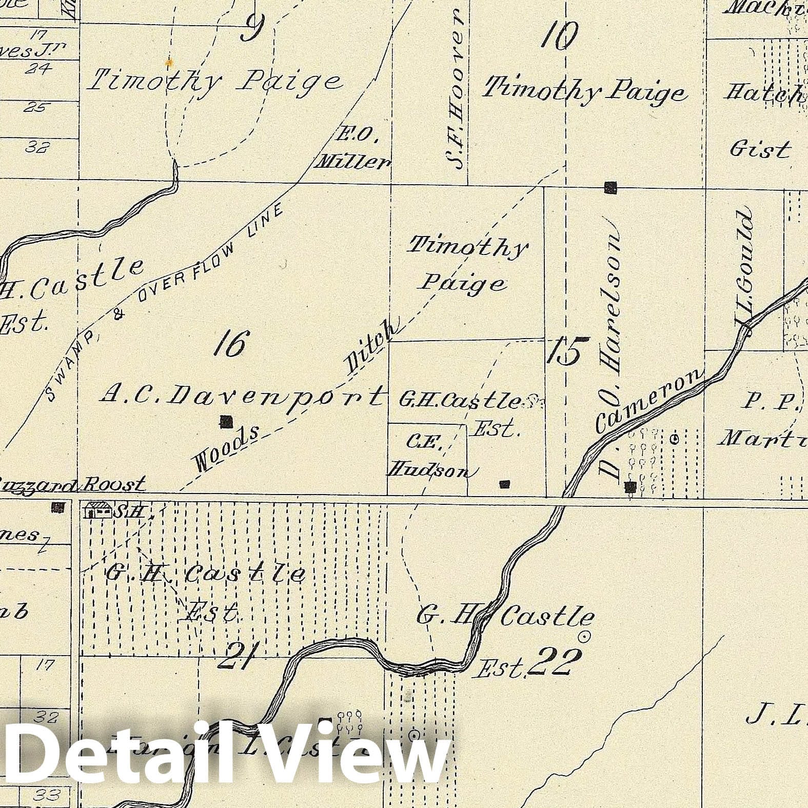 Township 20 South, Range 23 East, Tulare County, California - Survey Map, 1892