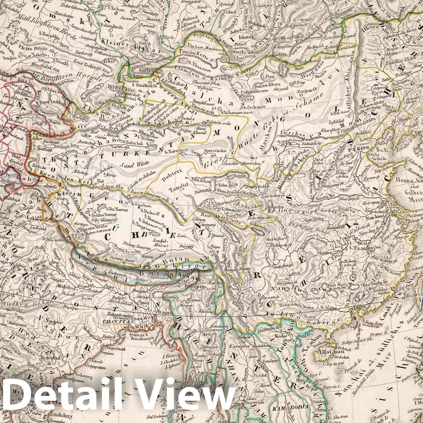 Asia, 1853 - Historical Map Print