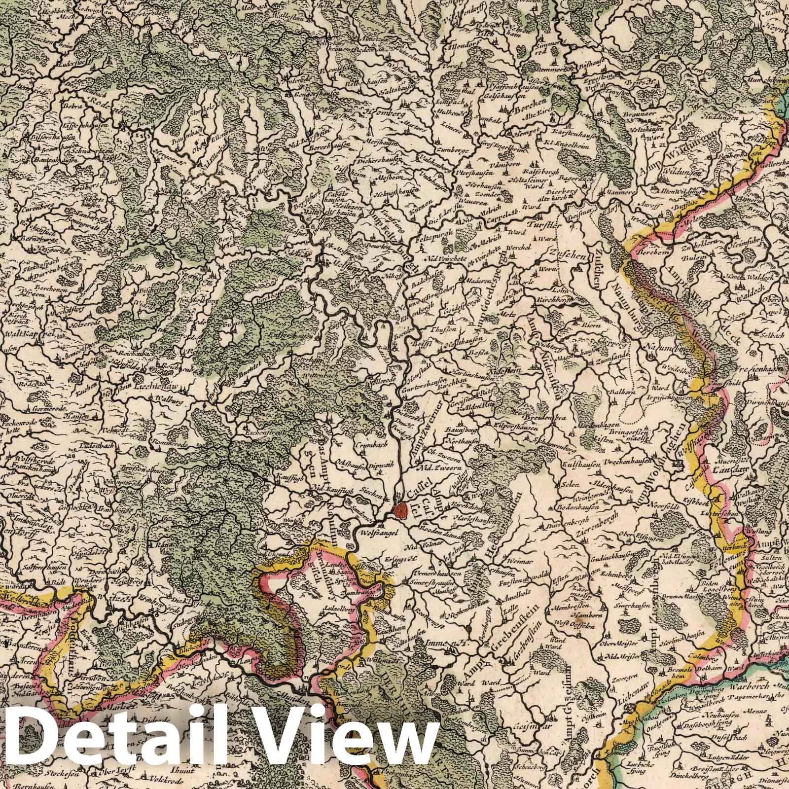 Hesse, 1682 - Historical Map Print
