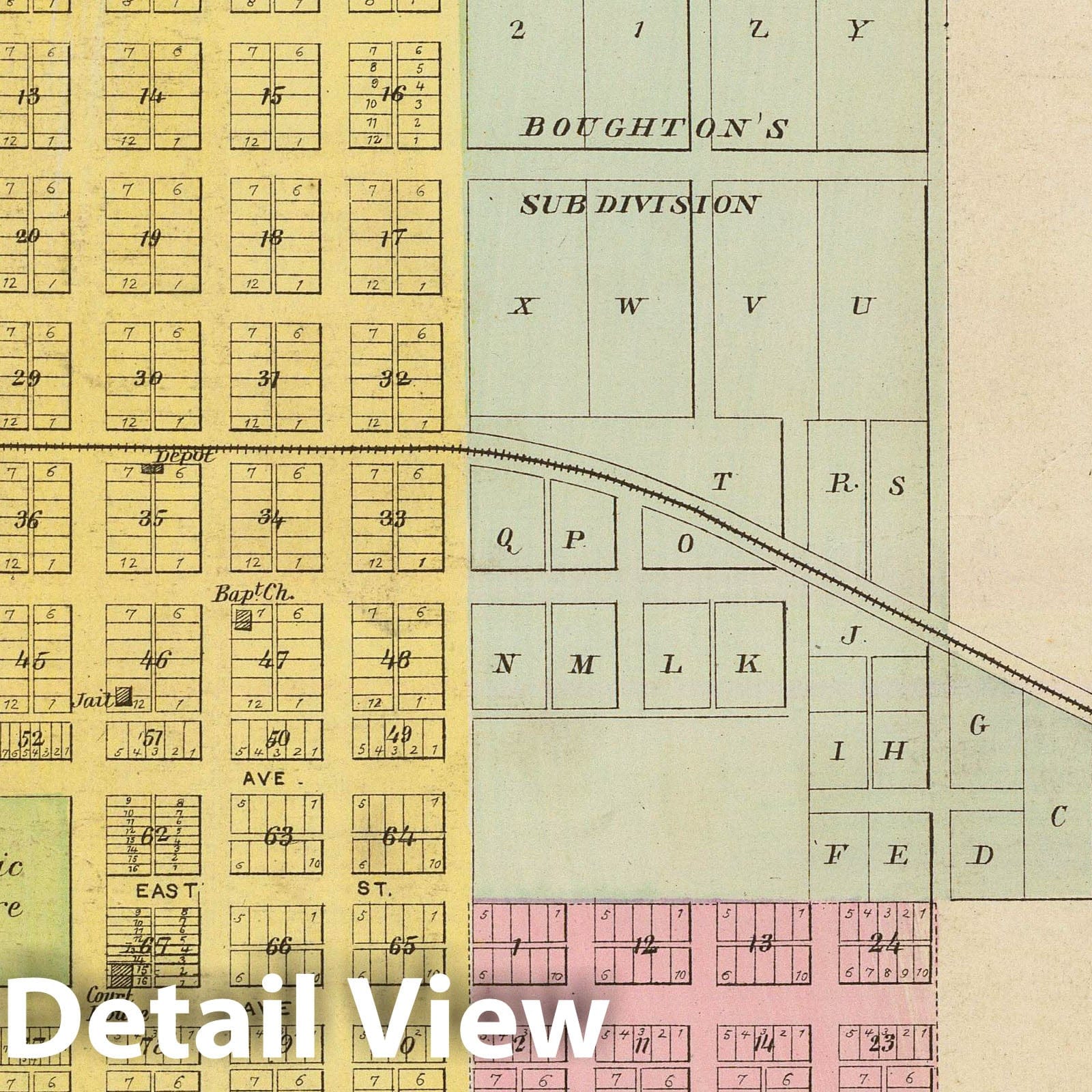 Iola, Geuda Springs, Torrance, Kellogg, New Salem, Kansas - 1887 Historical Map Print
