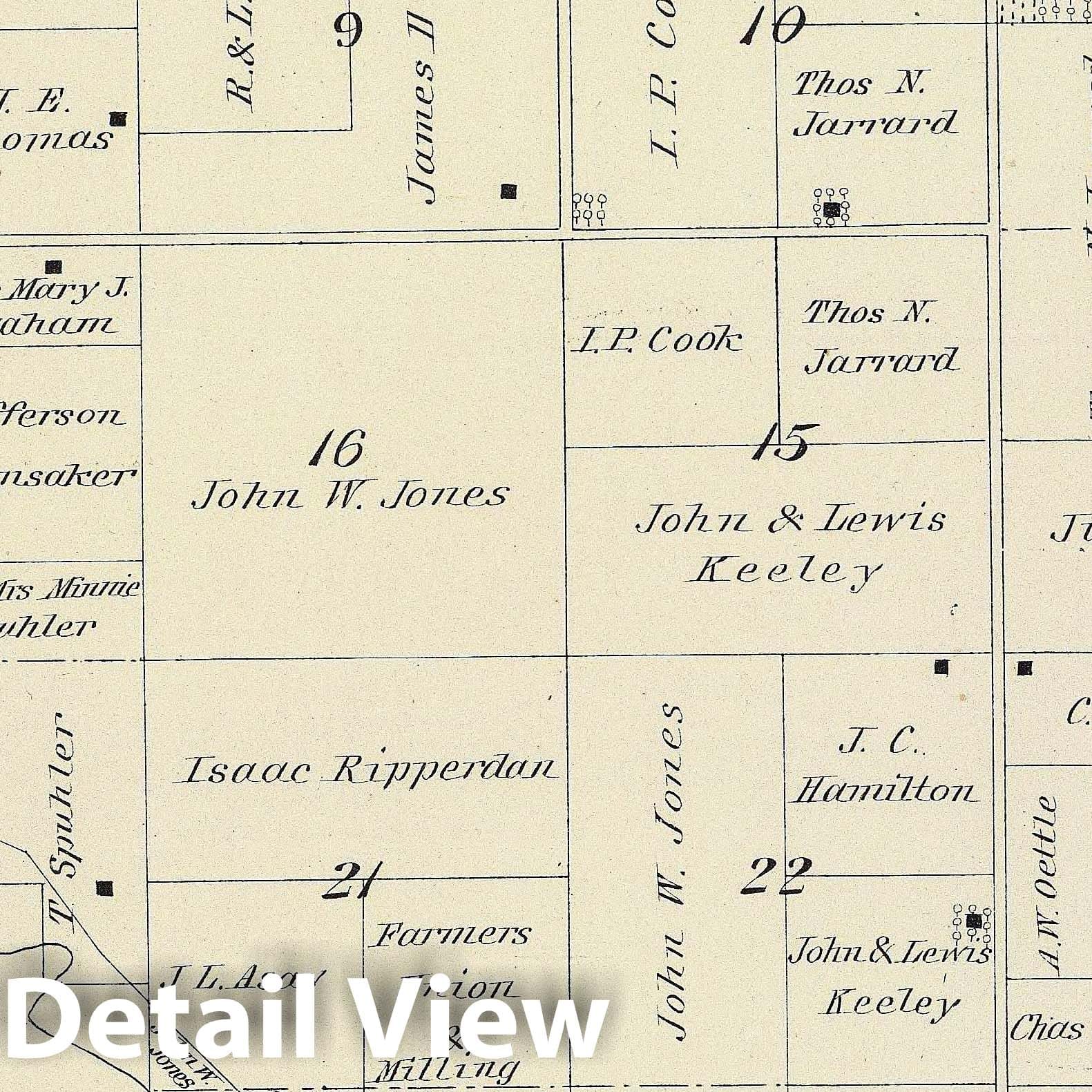 Township 20 South, Range 26 East, Tulare County, California - 1892 Survey Map
