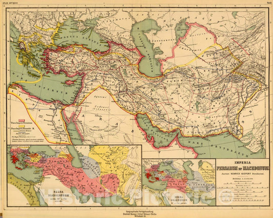 Historic Map : Classical Atlas - 1903 Imperia Persarum et Macedonum. - Vintage Wall Art