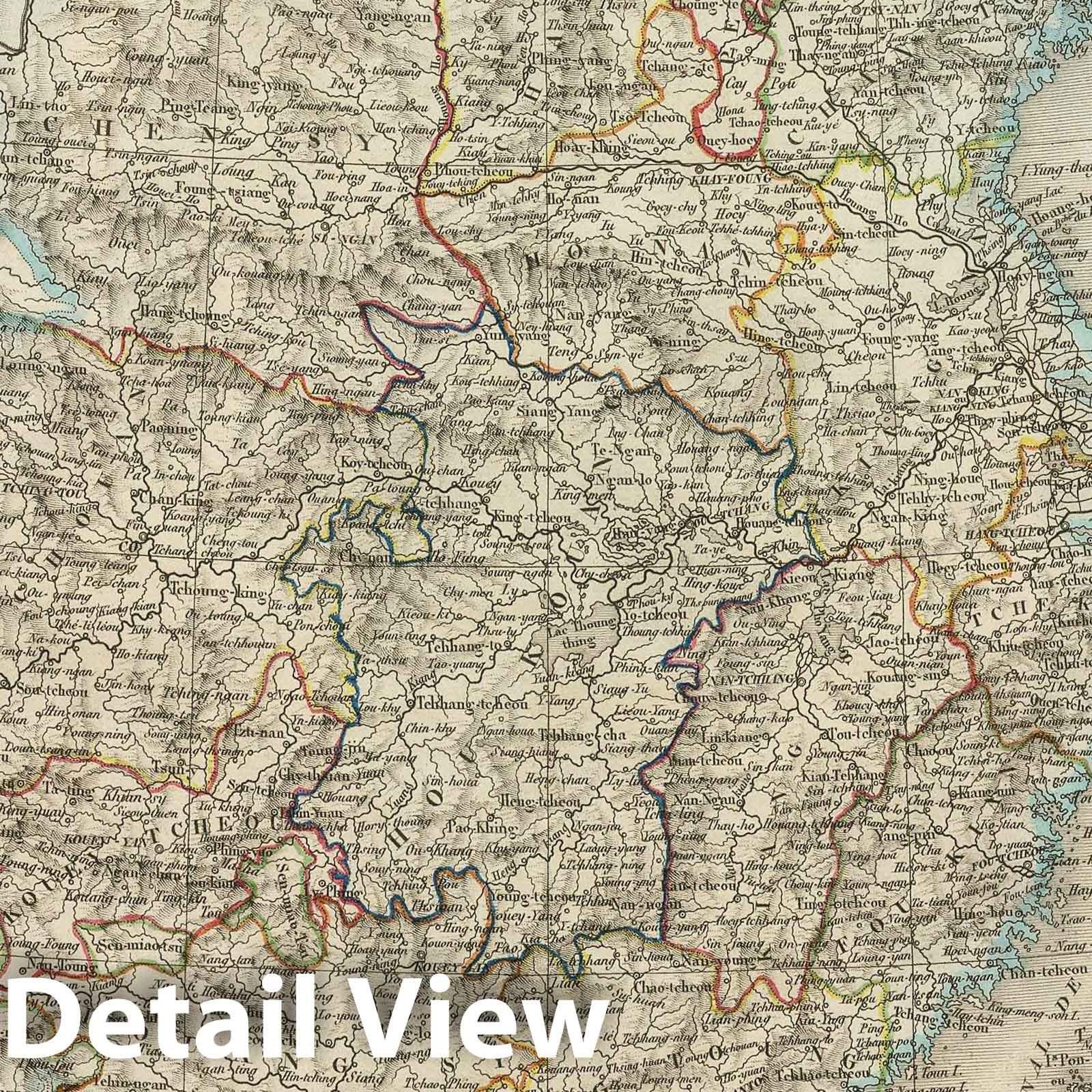 Carte Particuliere de la Chine - 1825 Historical Map Print