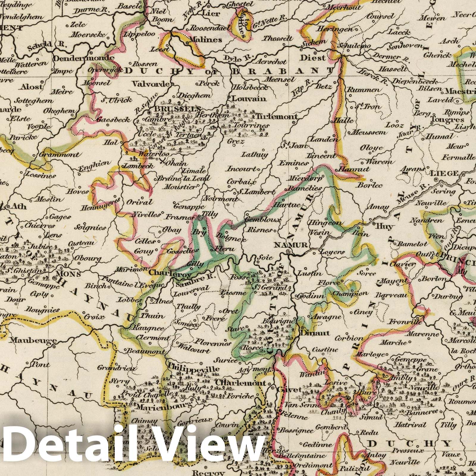 Netherlands - Boundary Map, 1824 - Historical Map Print