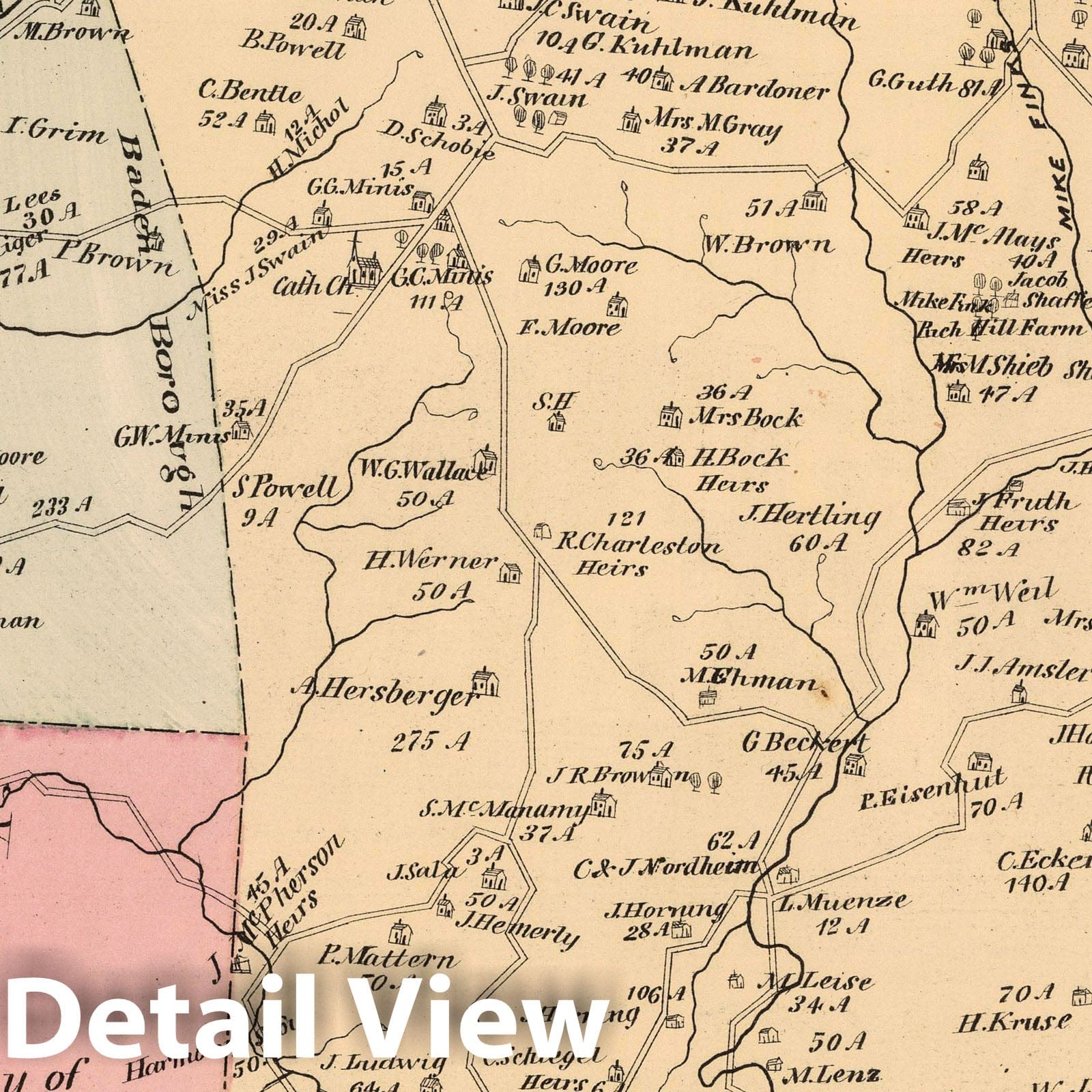 Economy Township, Beaver County, Pennsylvania - Property Map, 1876