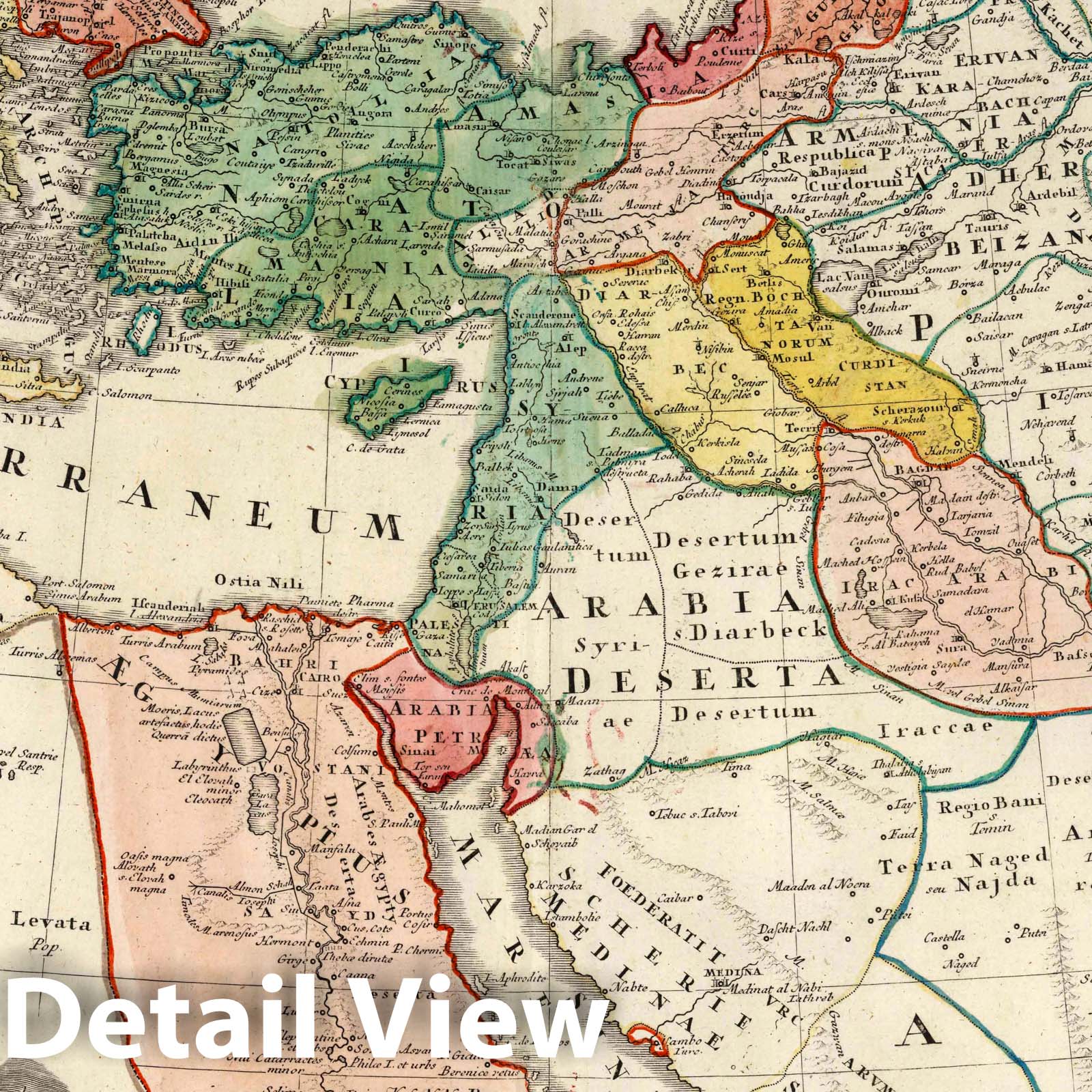 Ottoman Empire 1737 Historical Map Print